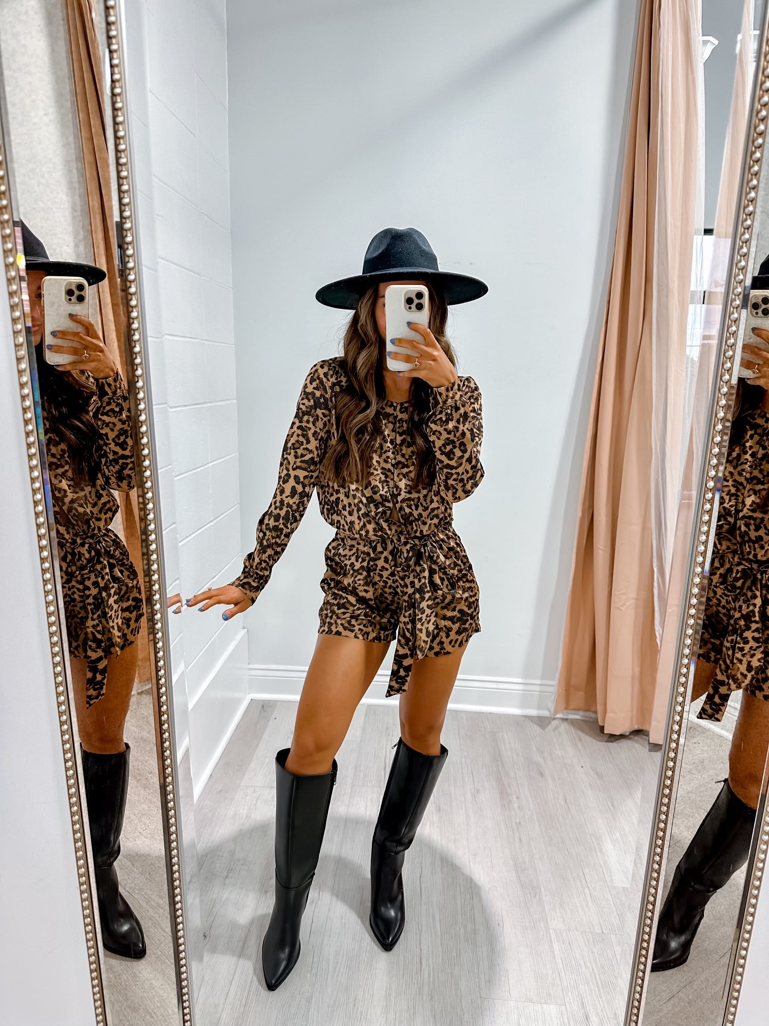 Leopard Time Romper