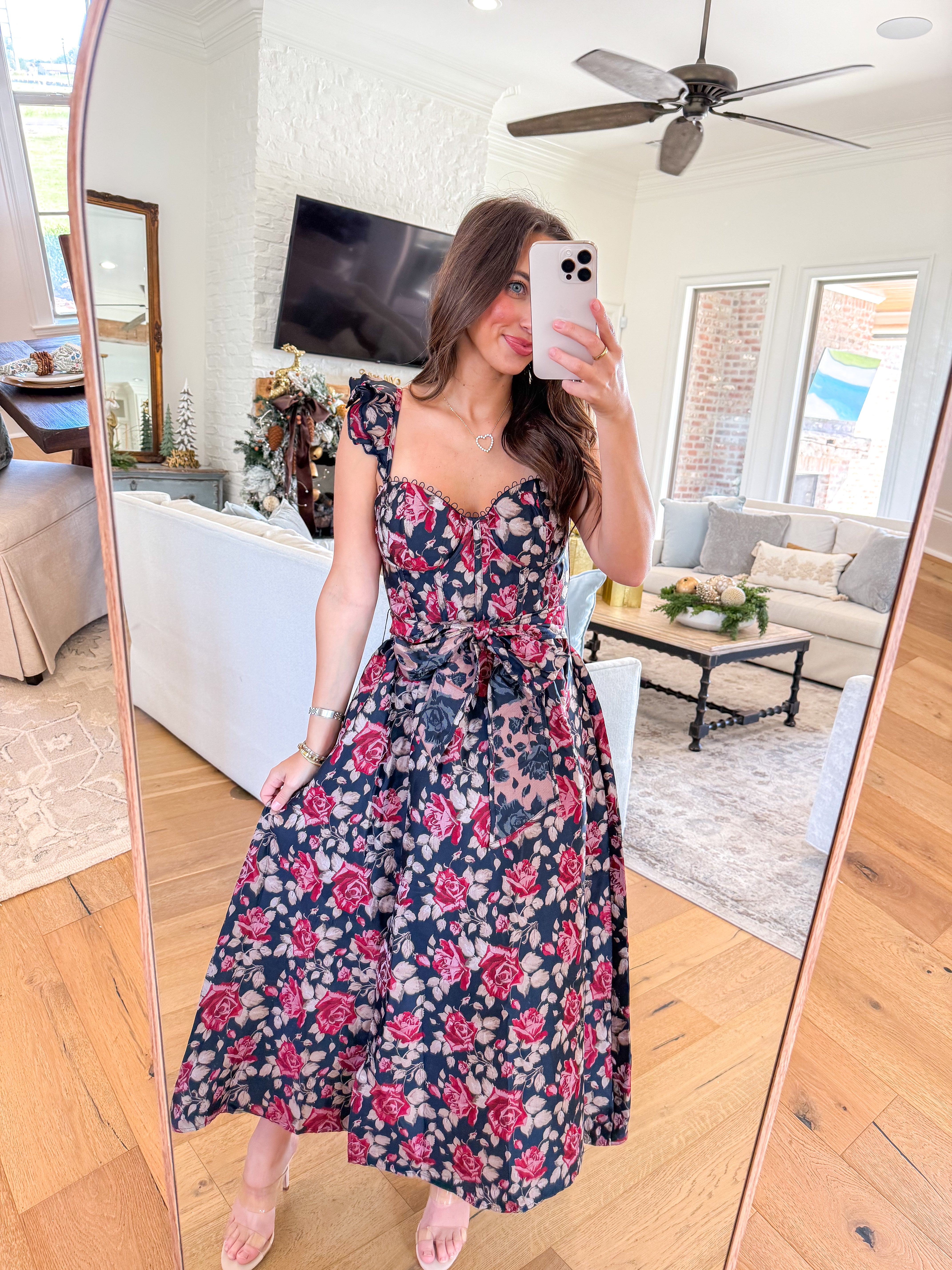 Ocean Bloom Jacquard Midi