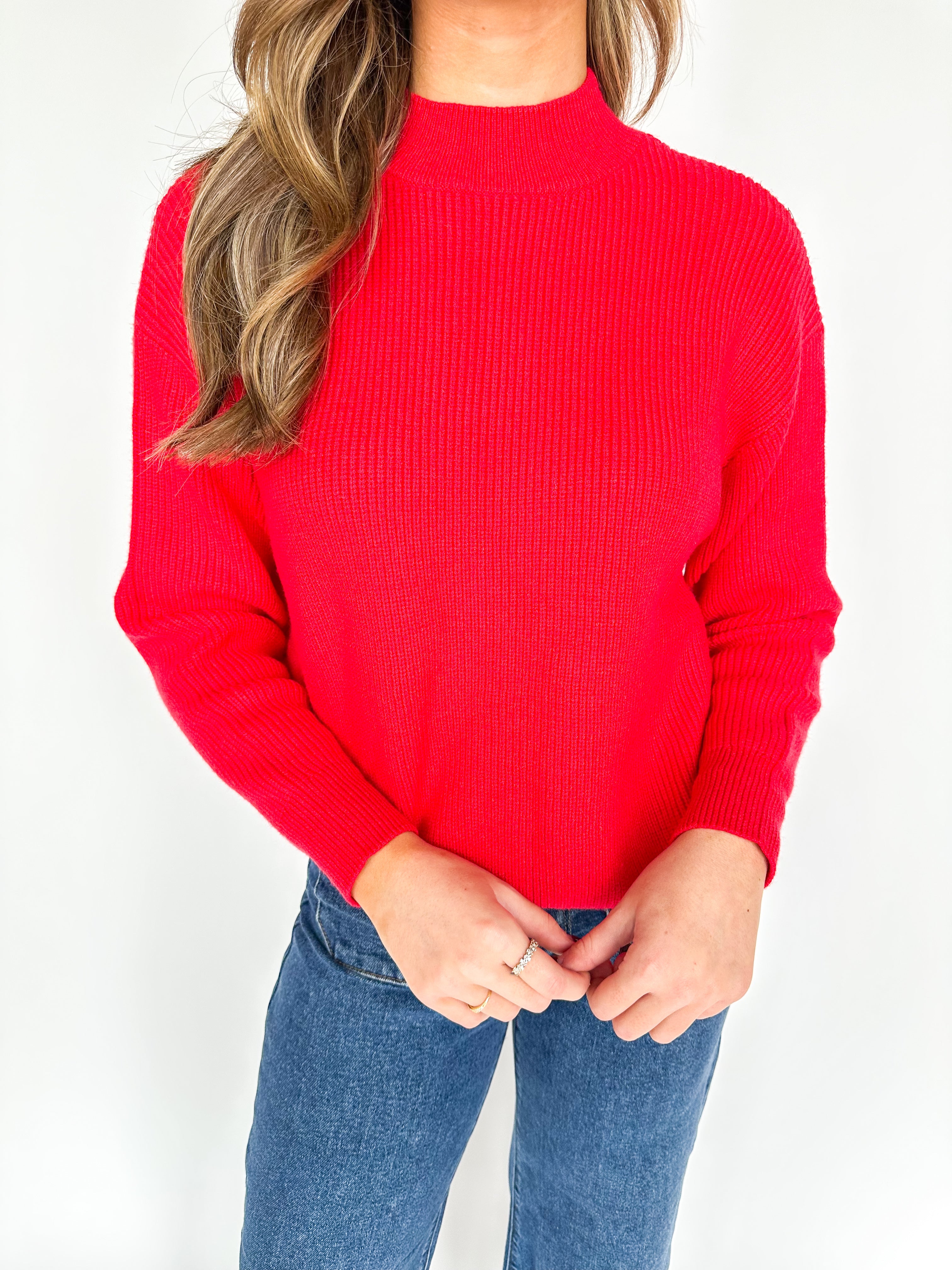 Britton Realxed Sweater Red