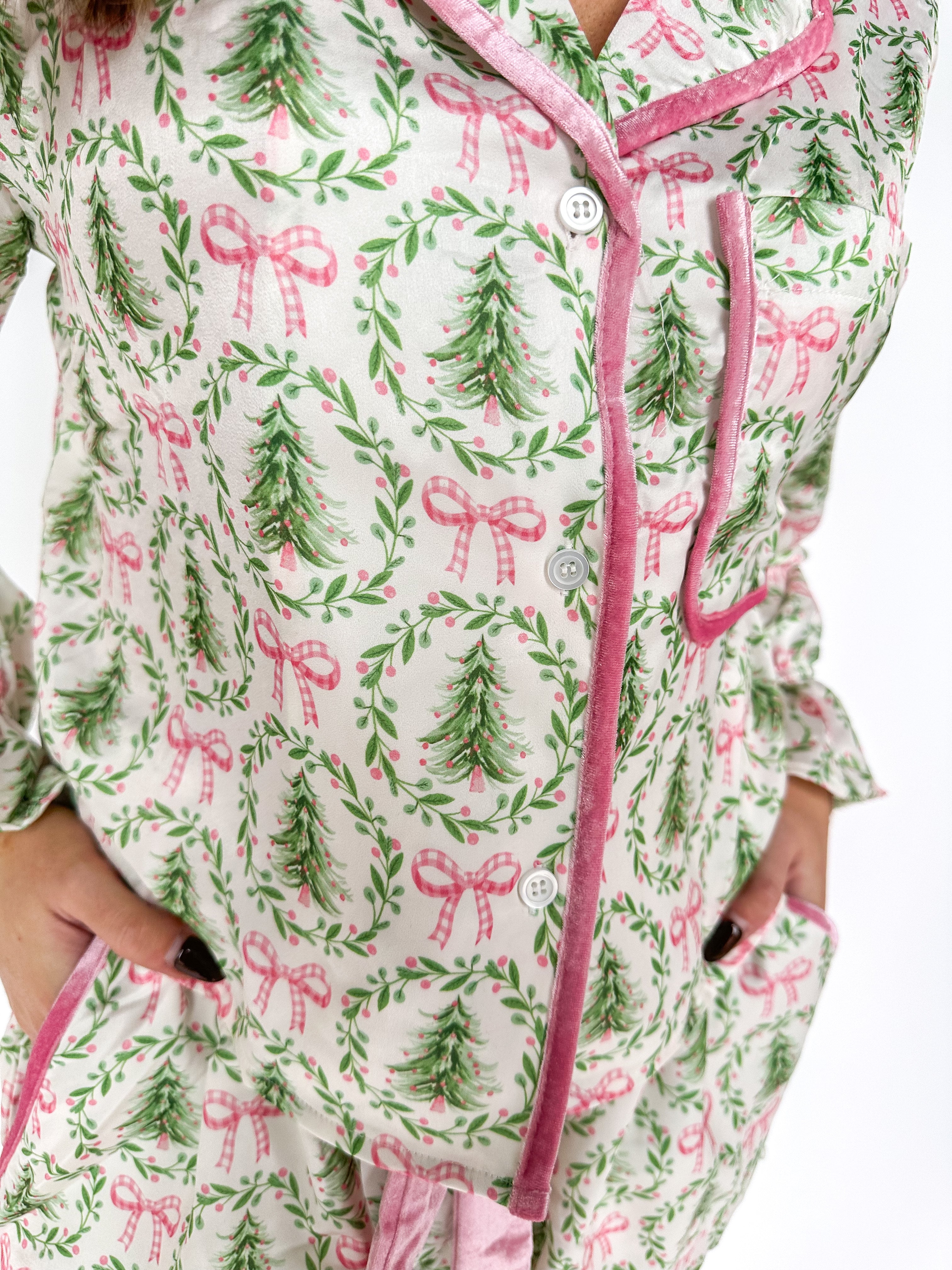 Christmas Tree & Bow Pj Set