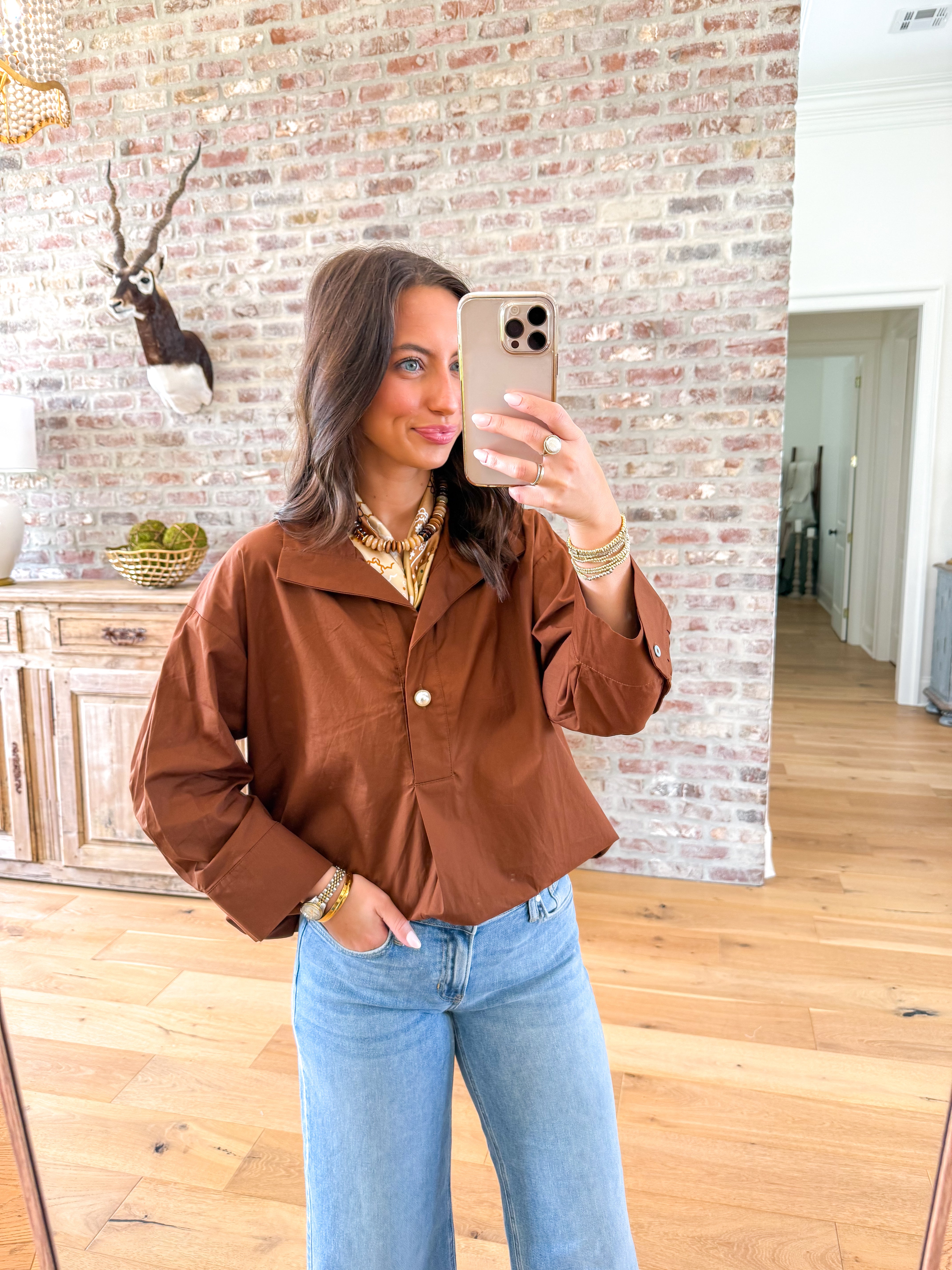 The Everyday Brown Blouse