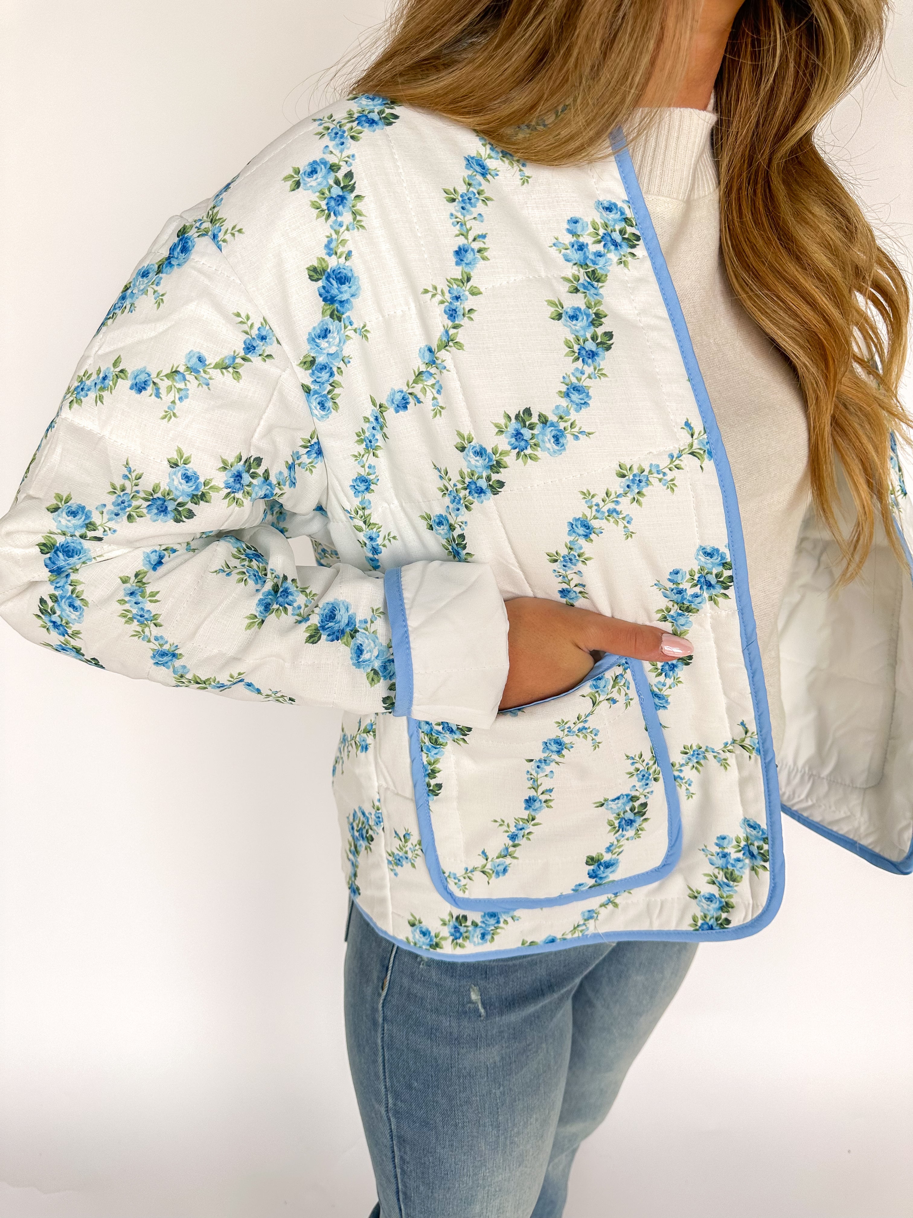 Blue Floral Shack Jacket