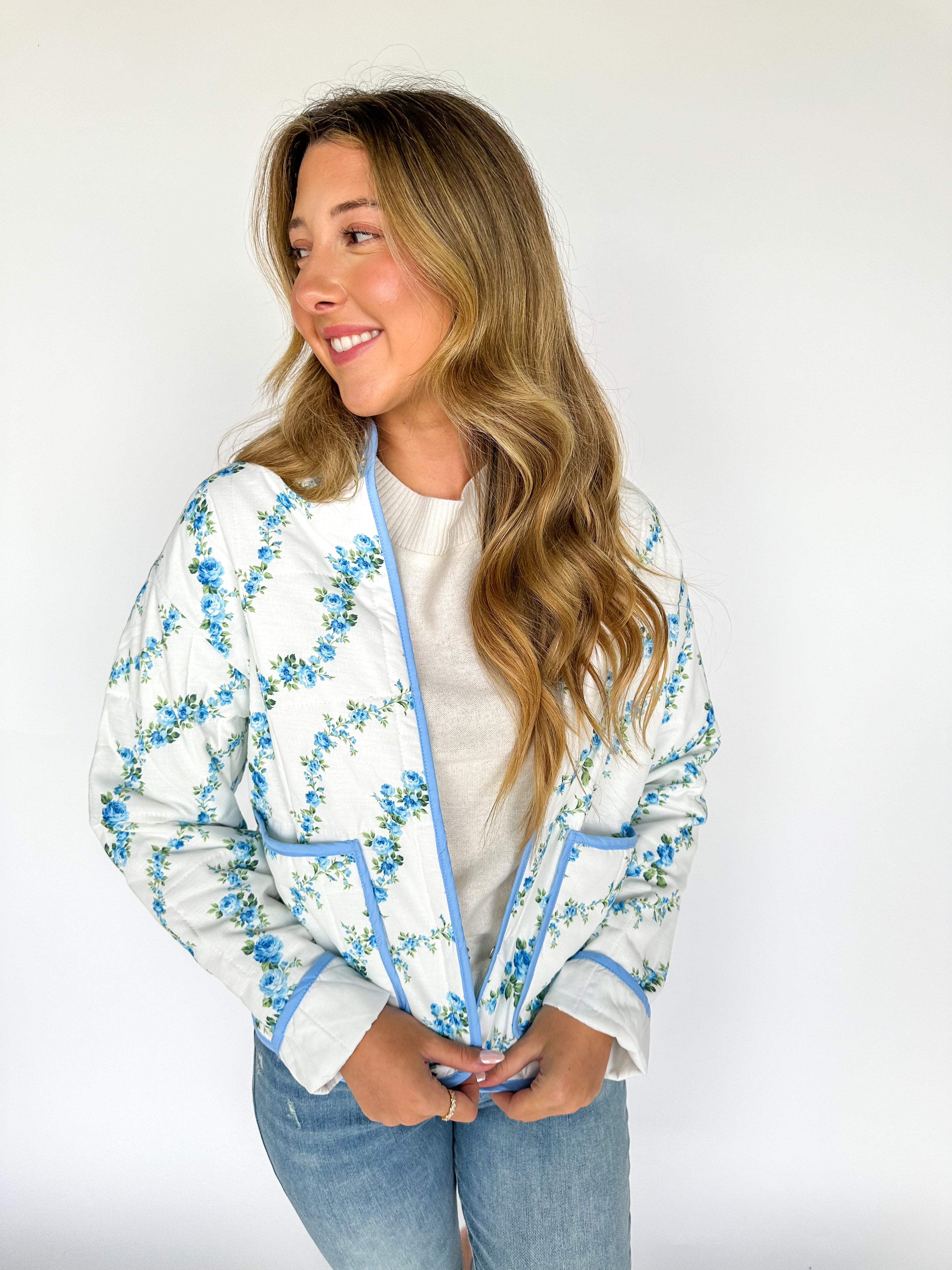 Blue Floral Shack Jacket