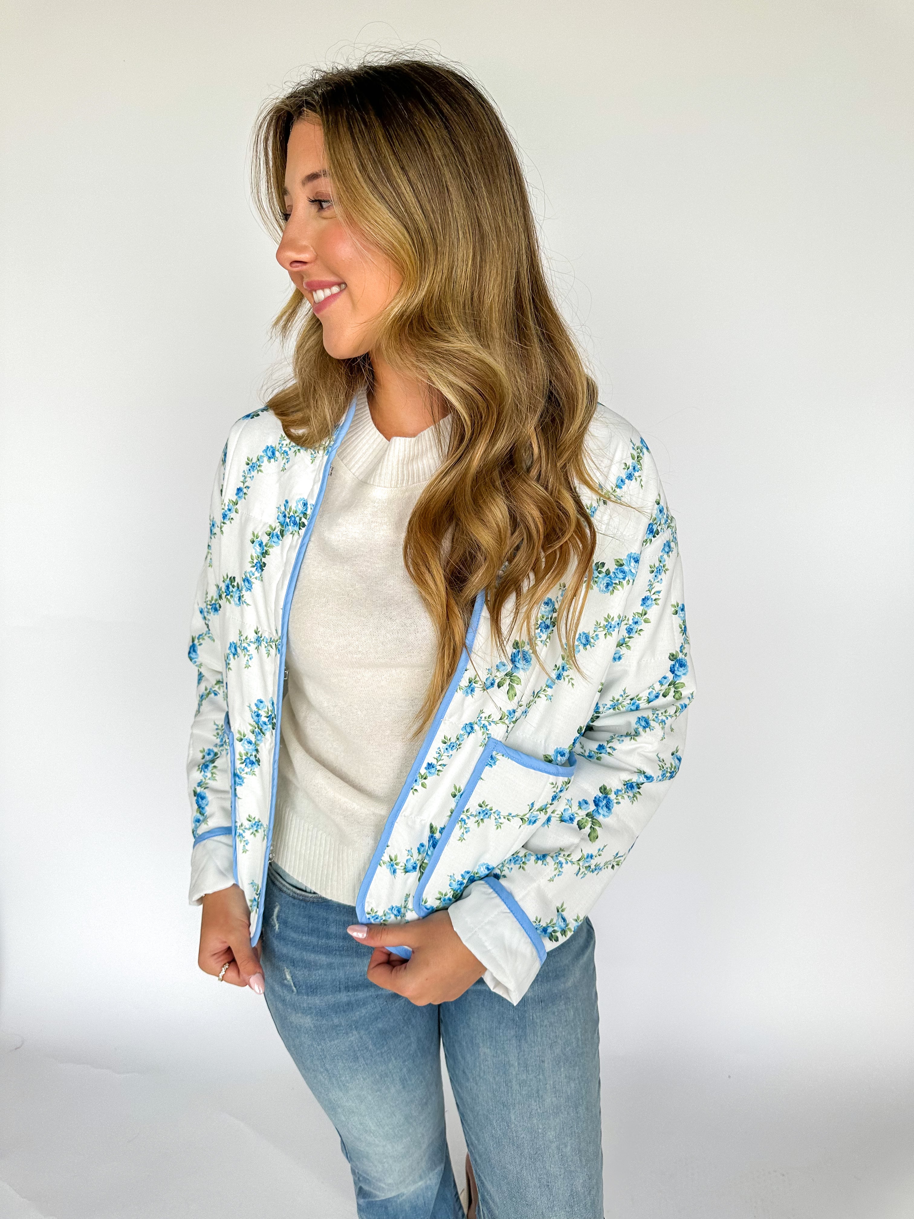 Blue Floral Shack Jacket