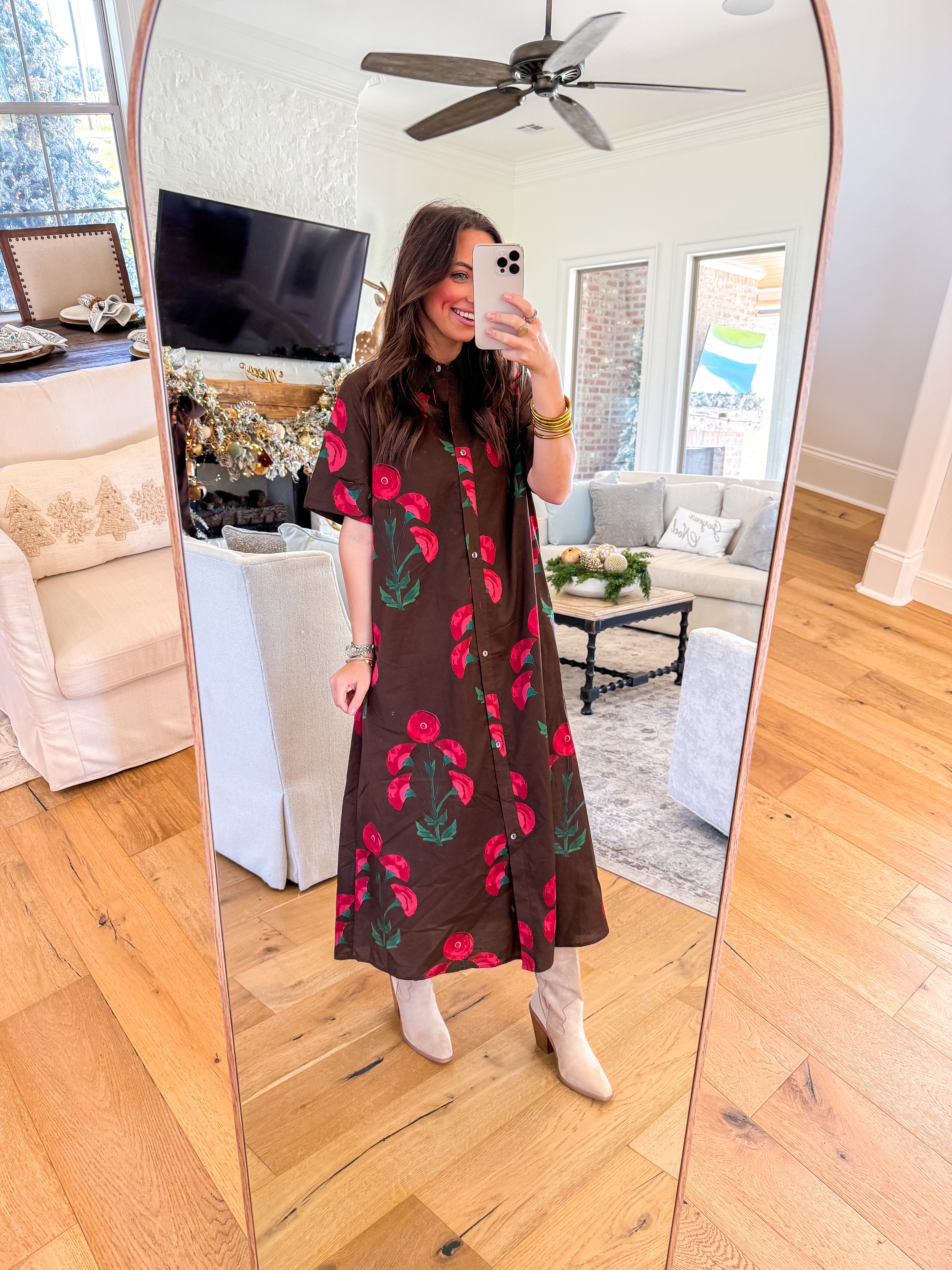 Linda Brown Floral Midi