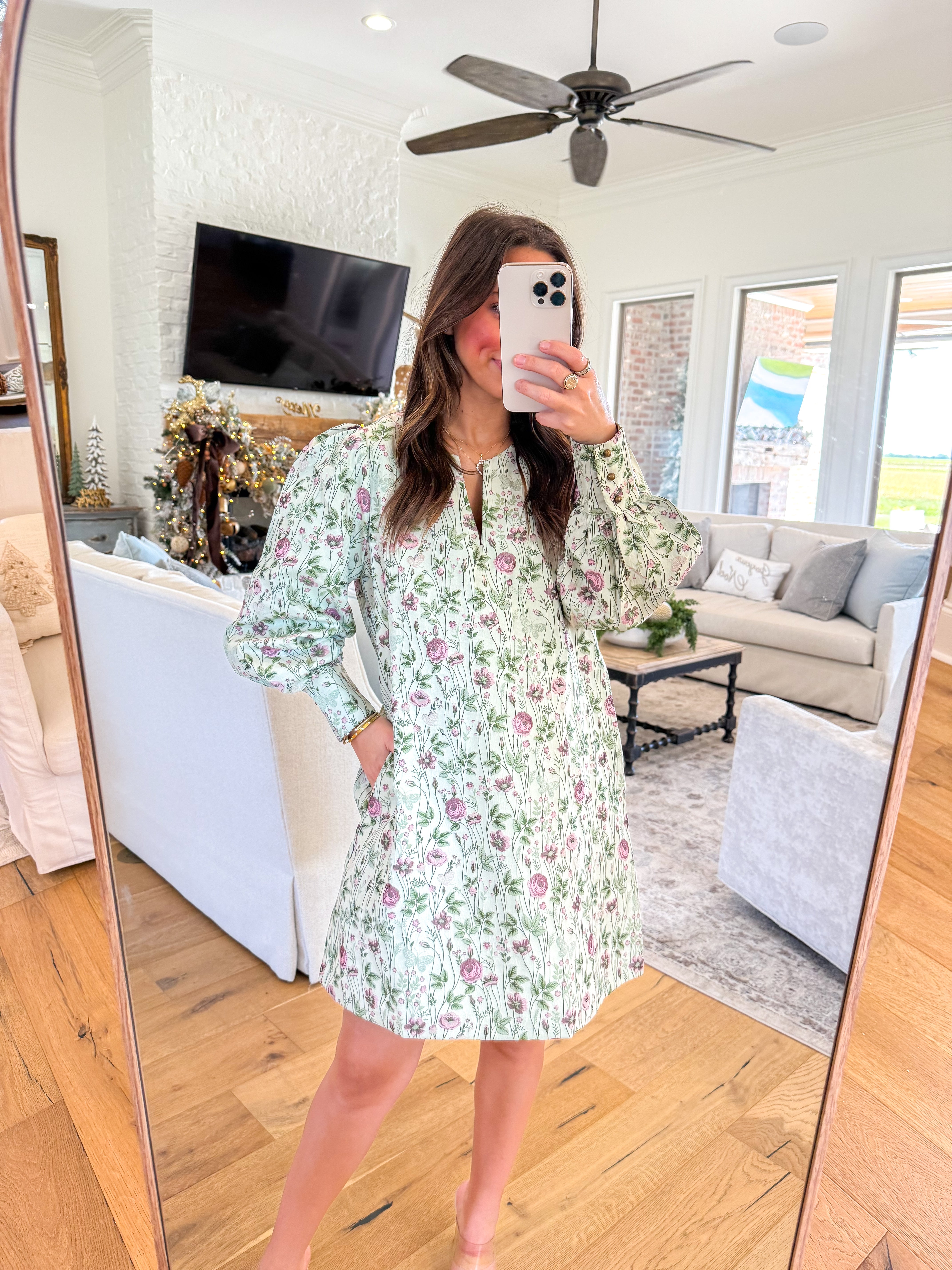 Isabelle Ecru Floral Jacquard Mini