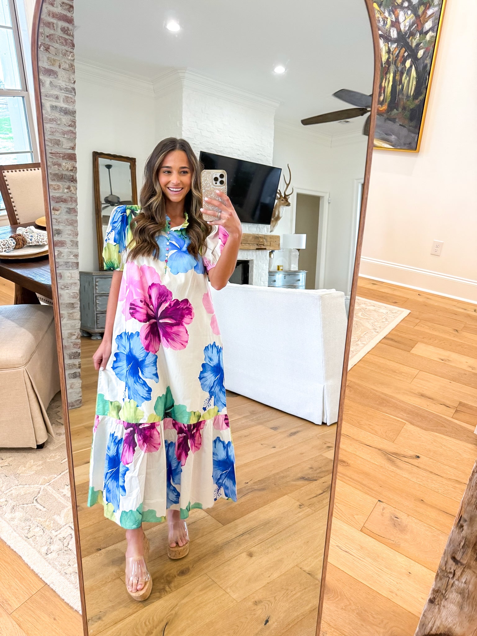 Hibiscus Dreams Midi Dress