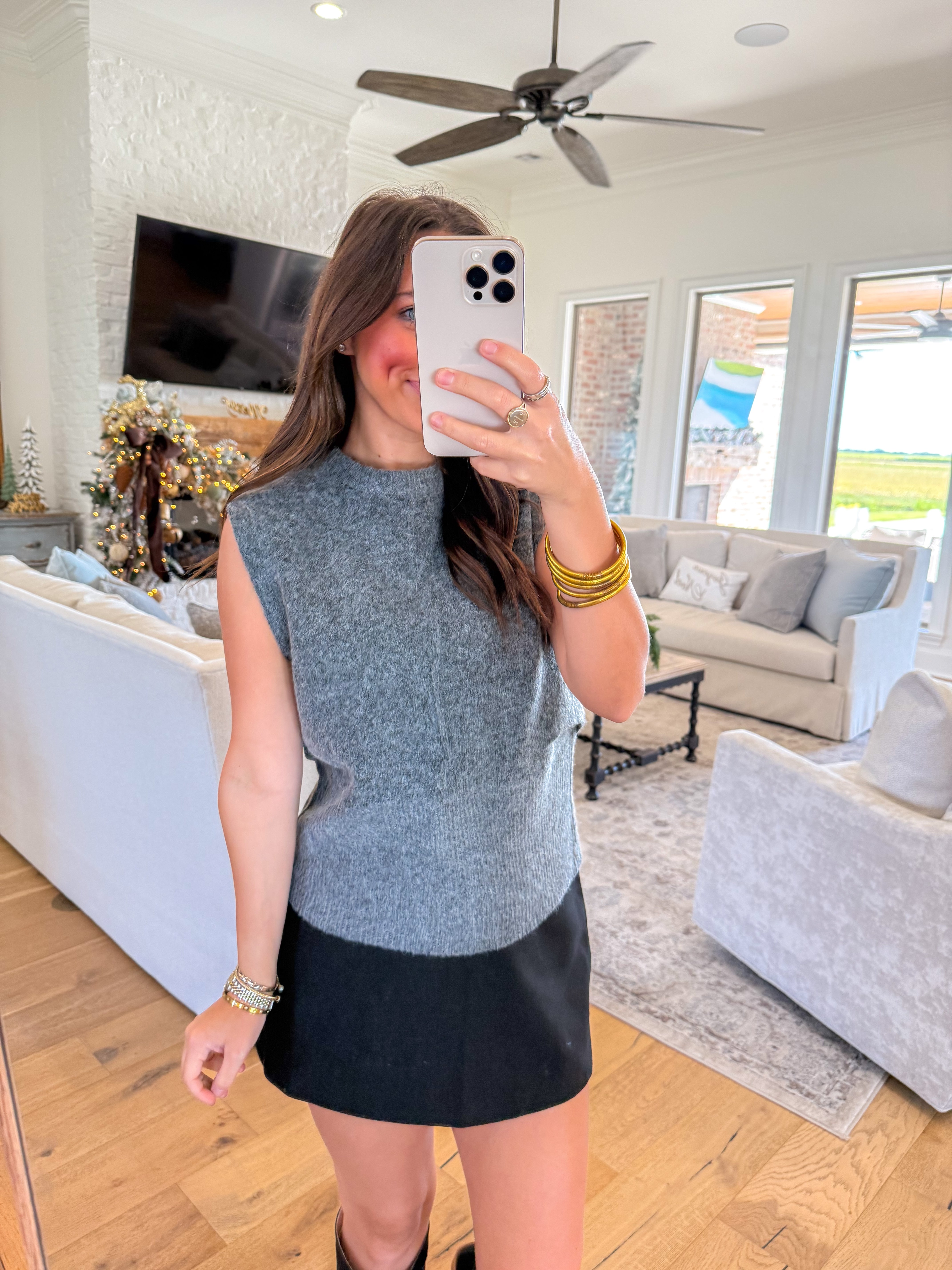 Avery Grey Crewneck Sweater Vest