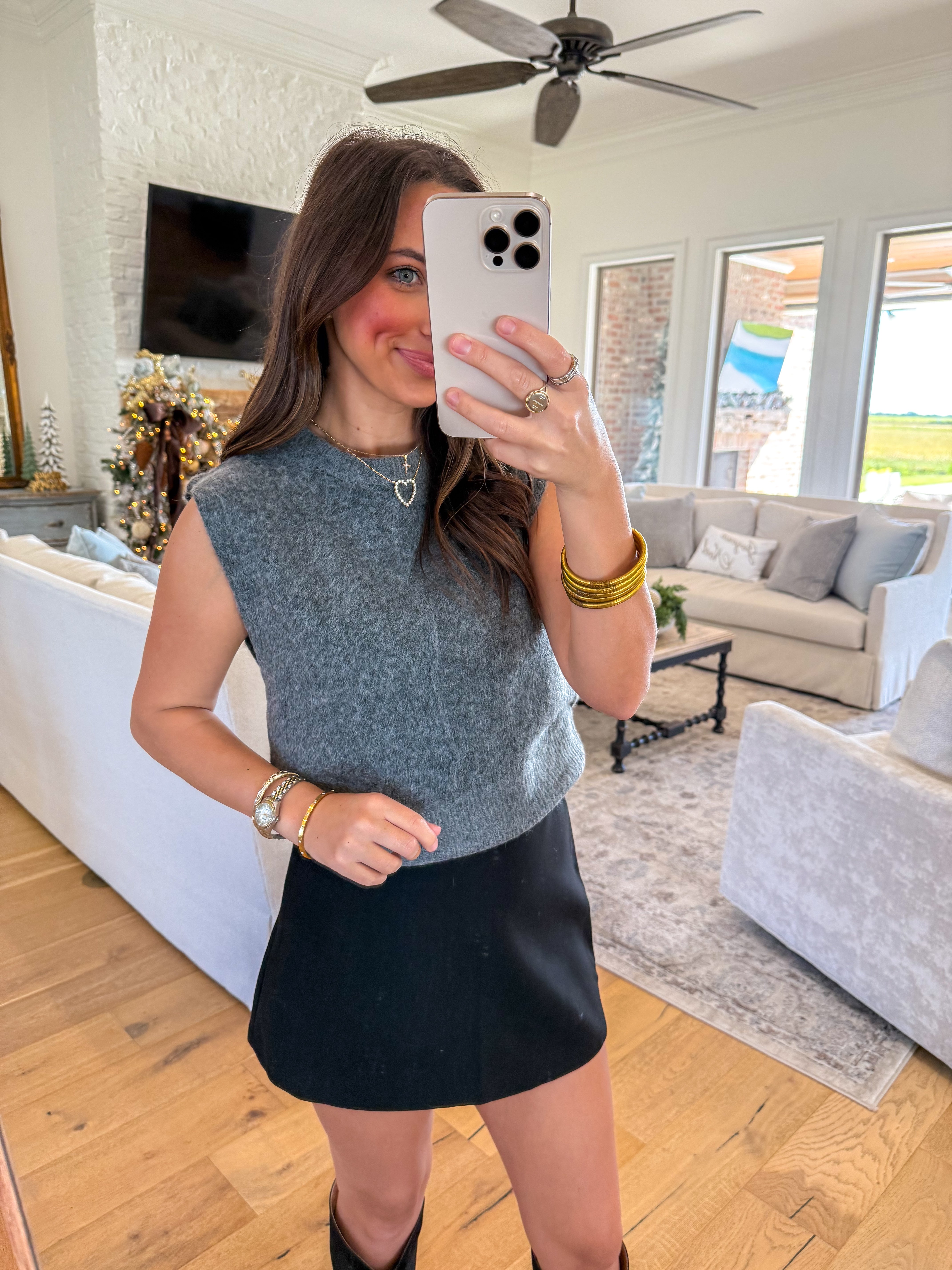 Avery Grey Crewneck Sweater Vest