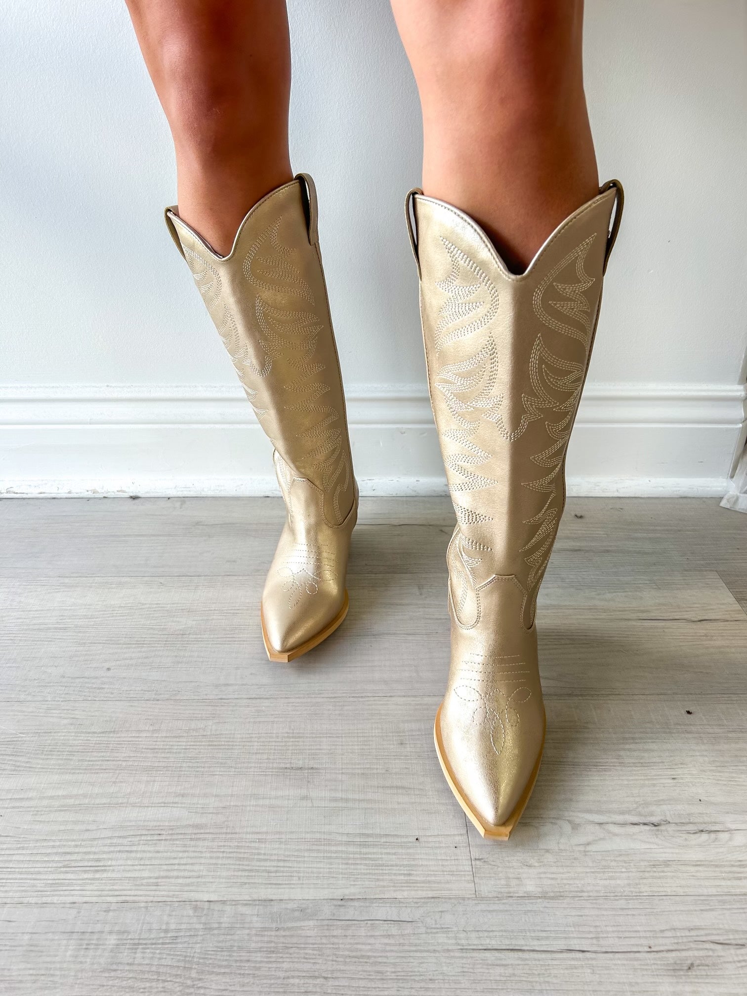 Zerena Gold Boots