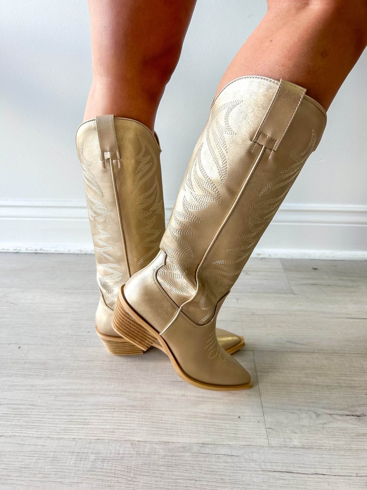 Zerena Gold Boots