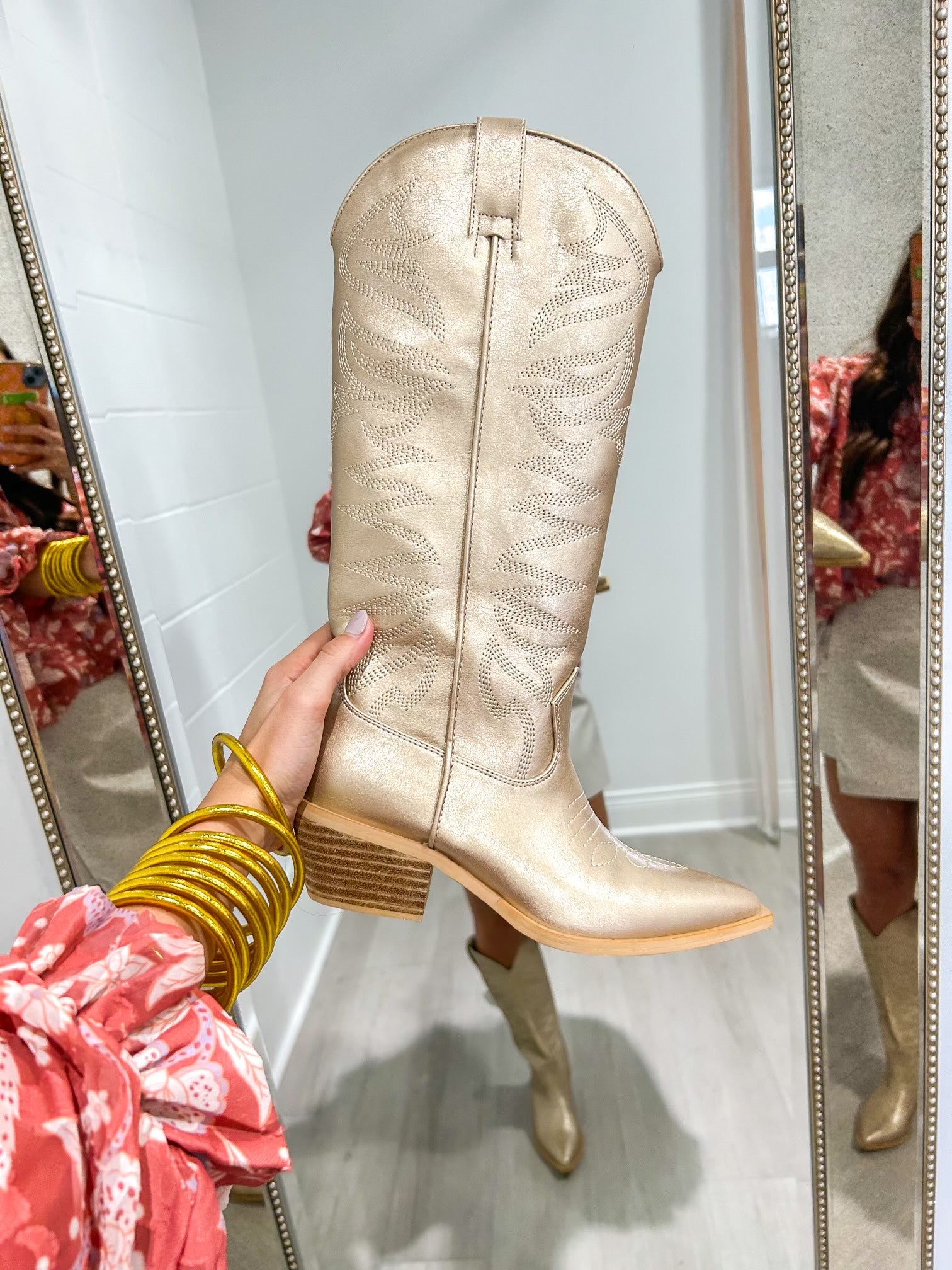 Zerena Gold Boots