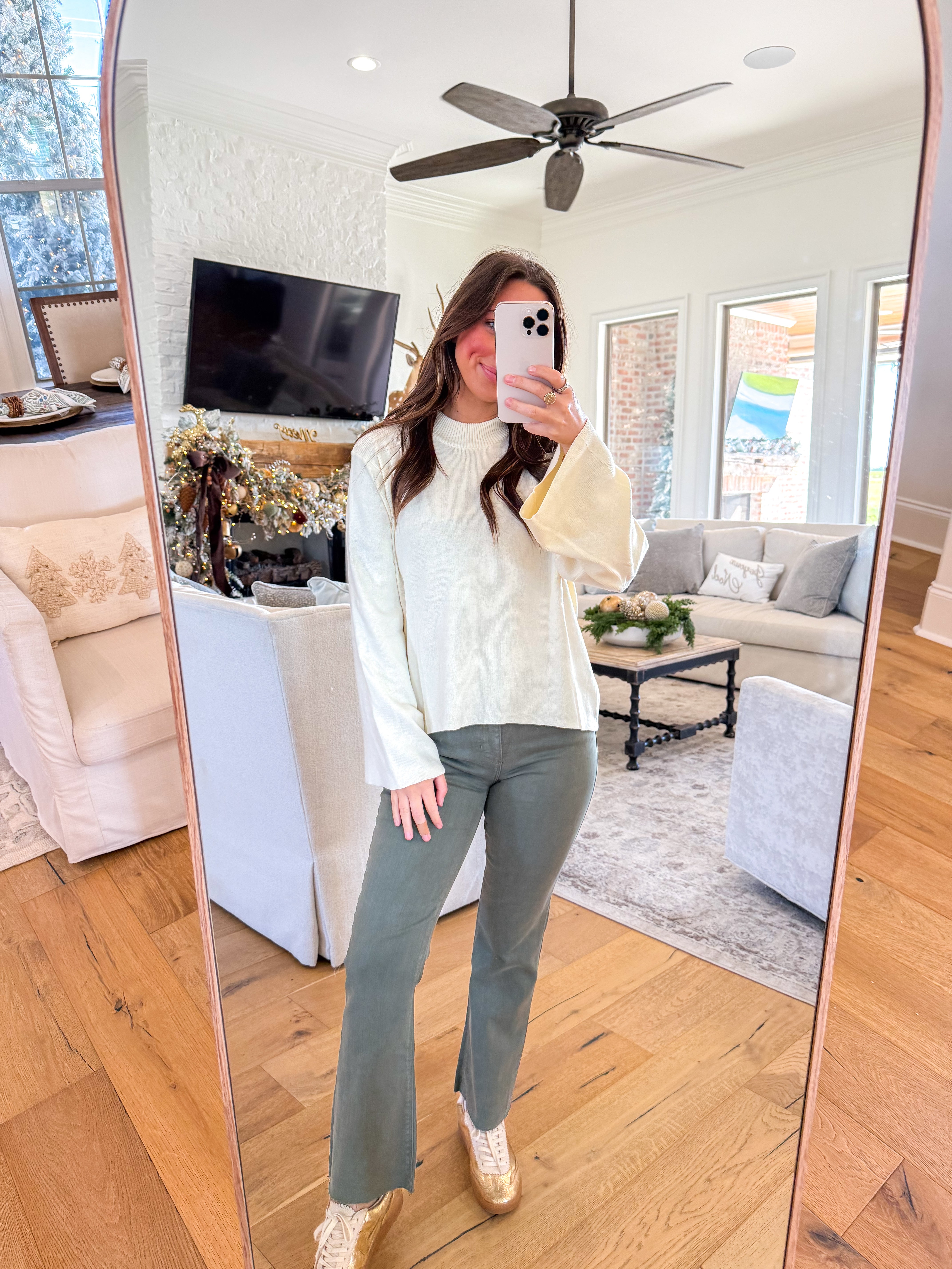 Anastasia Cream Bell Sleeve Swater