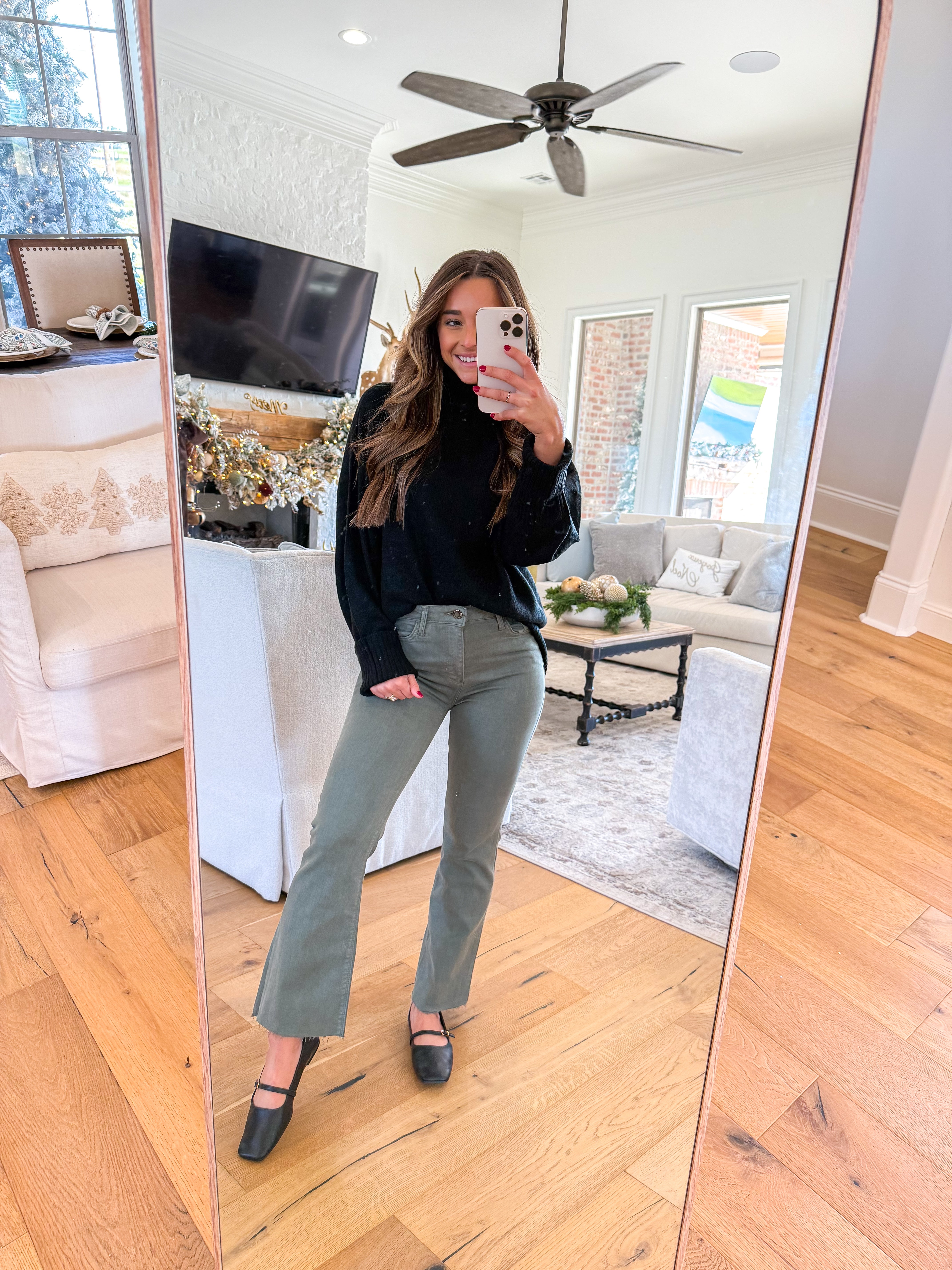 Classic Roll Over Turtleneck Black Sweater