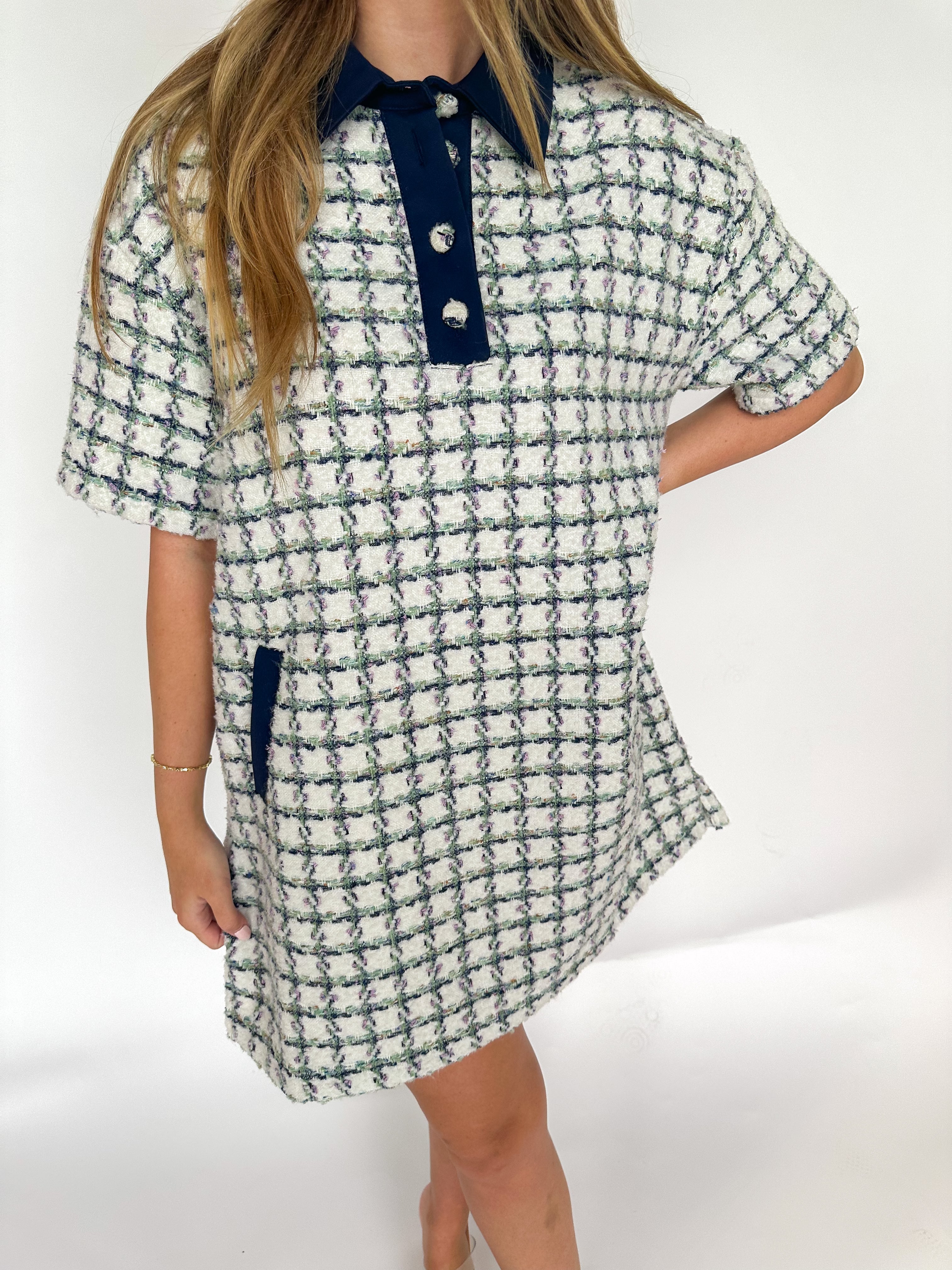 Say Anything Plaid Mini Dress