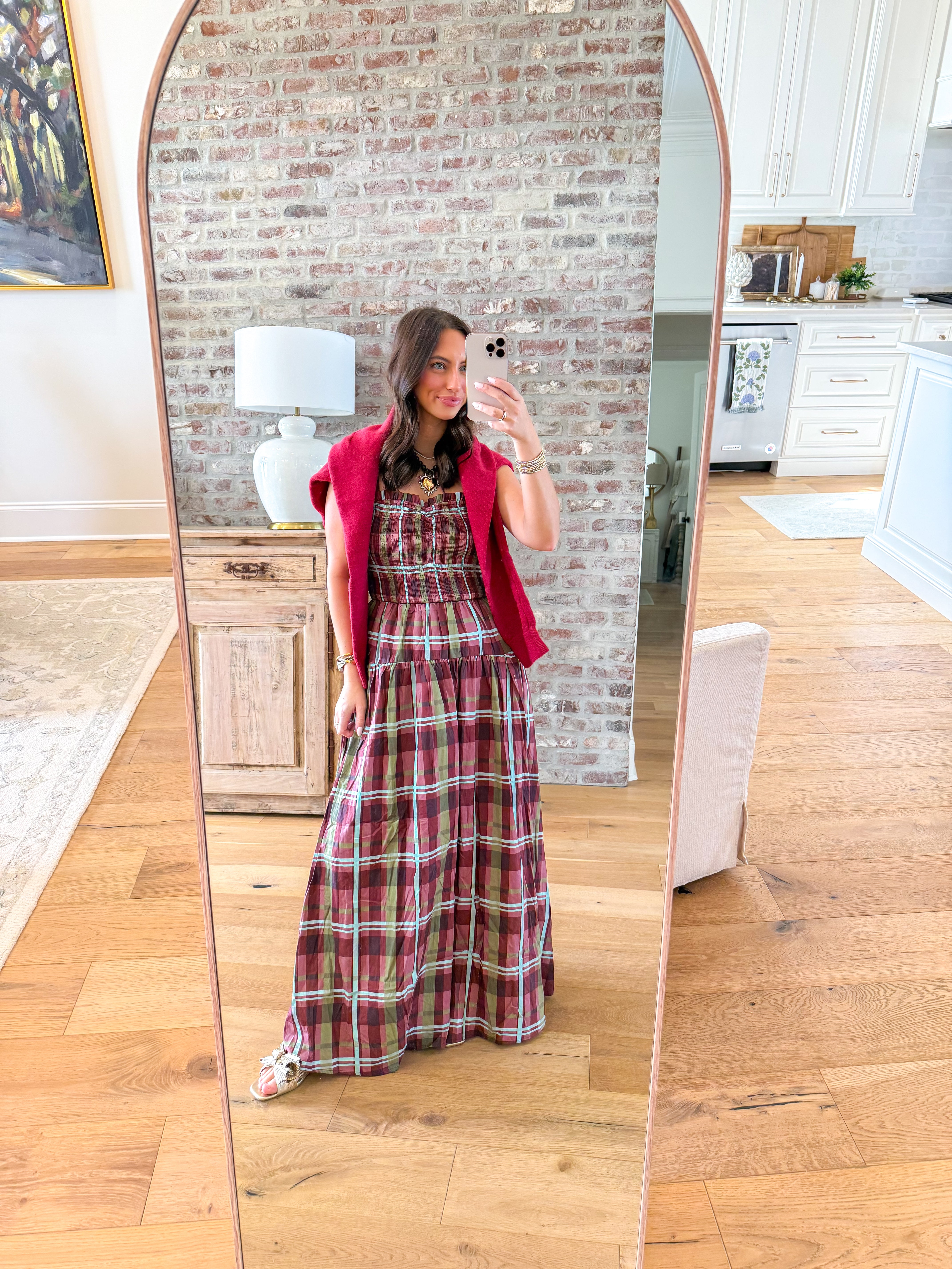 Autumn Color Plaid Maxi