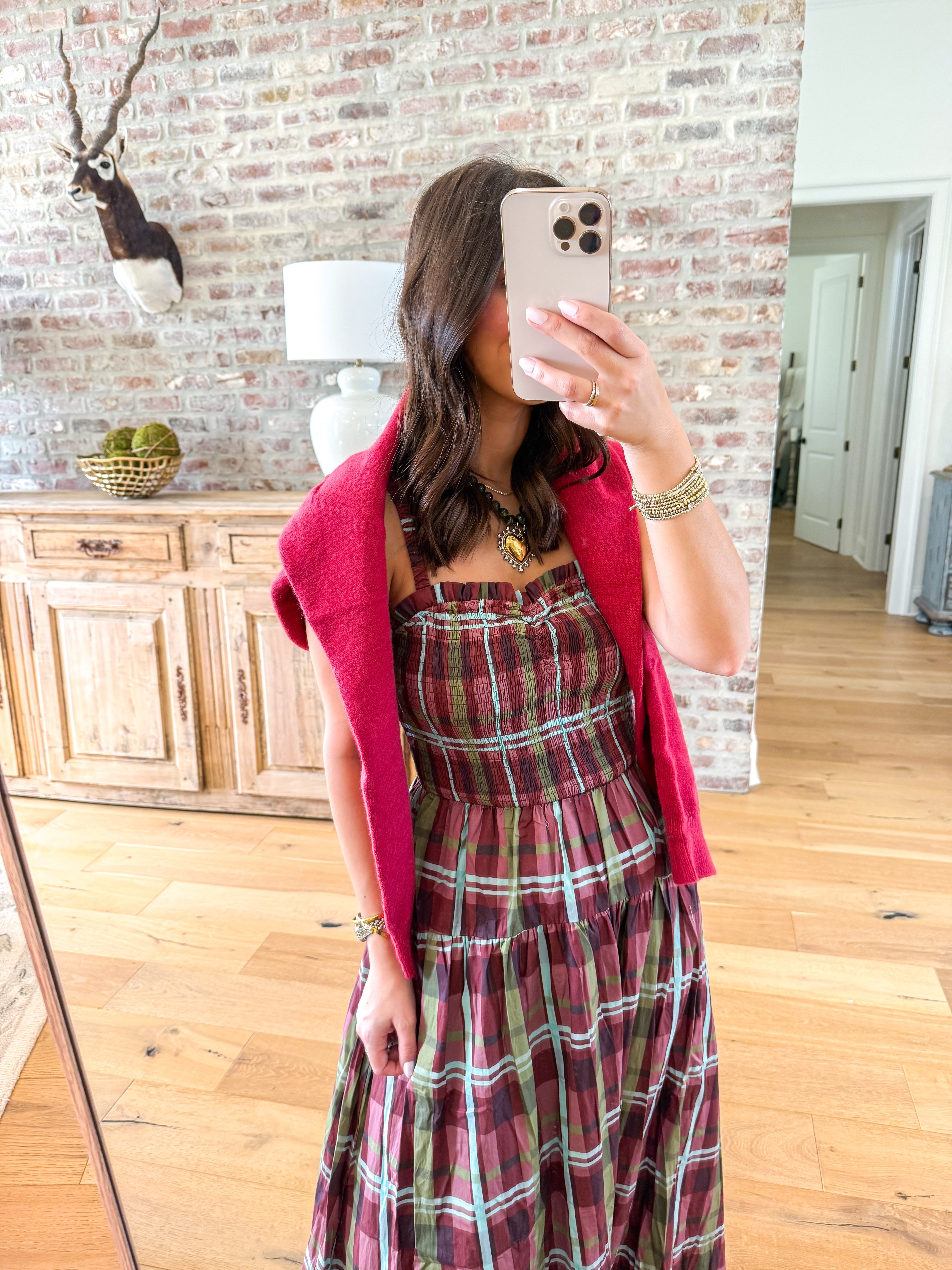 Autumn Color Plaid Maxi