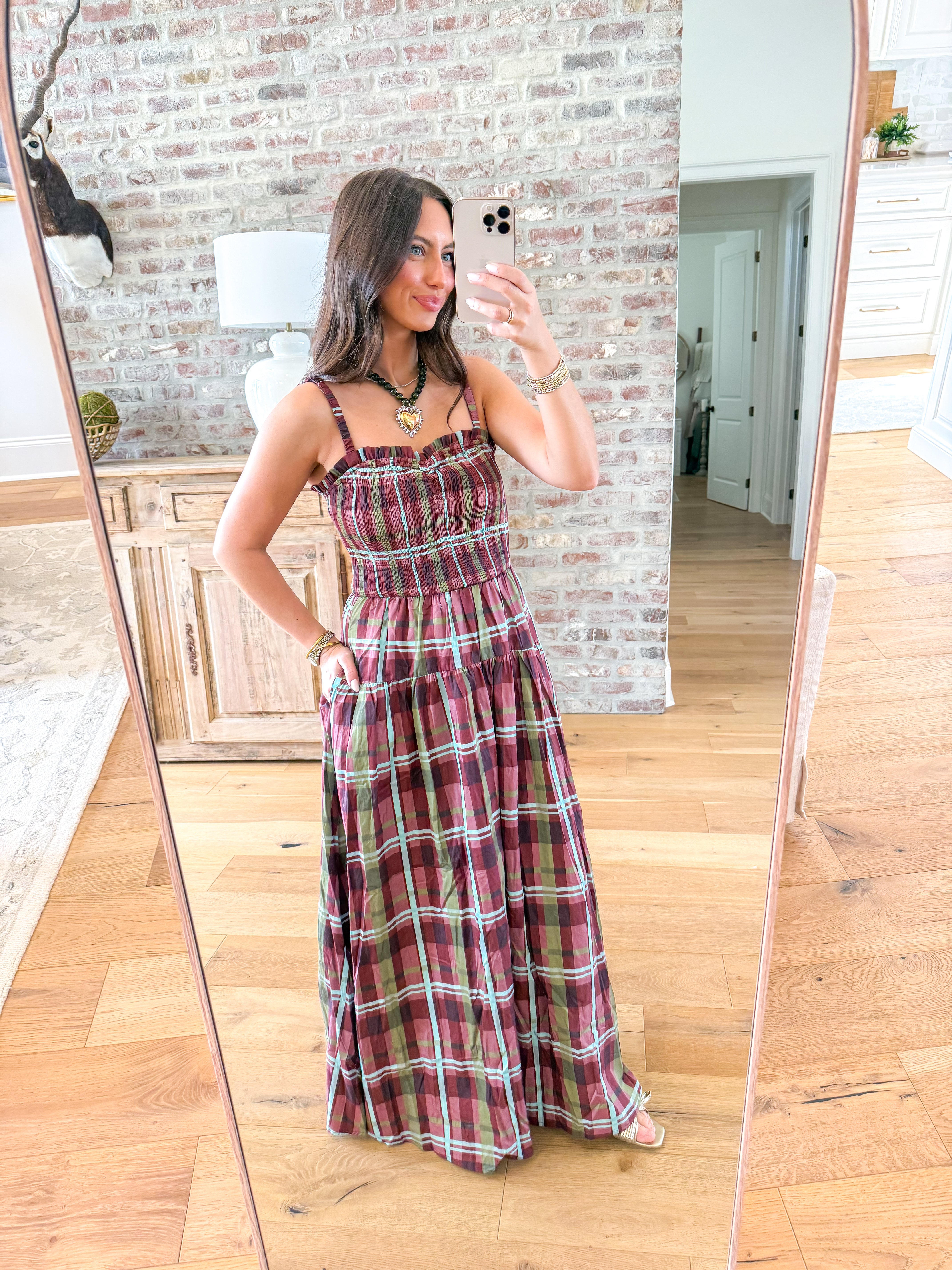 Autumn Color Plaid Maxi
