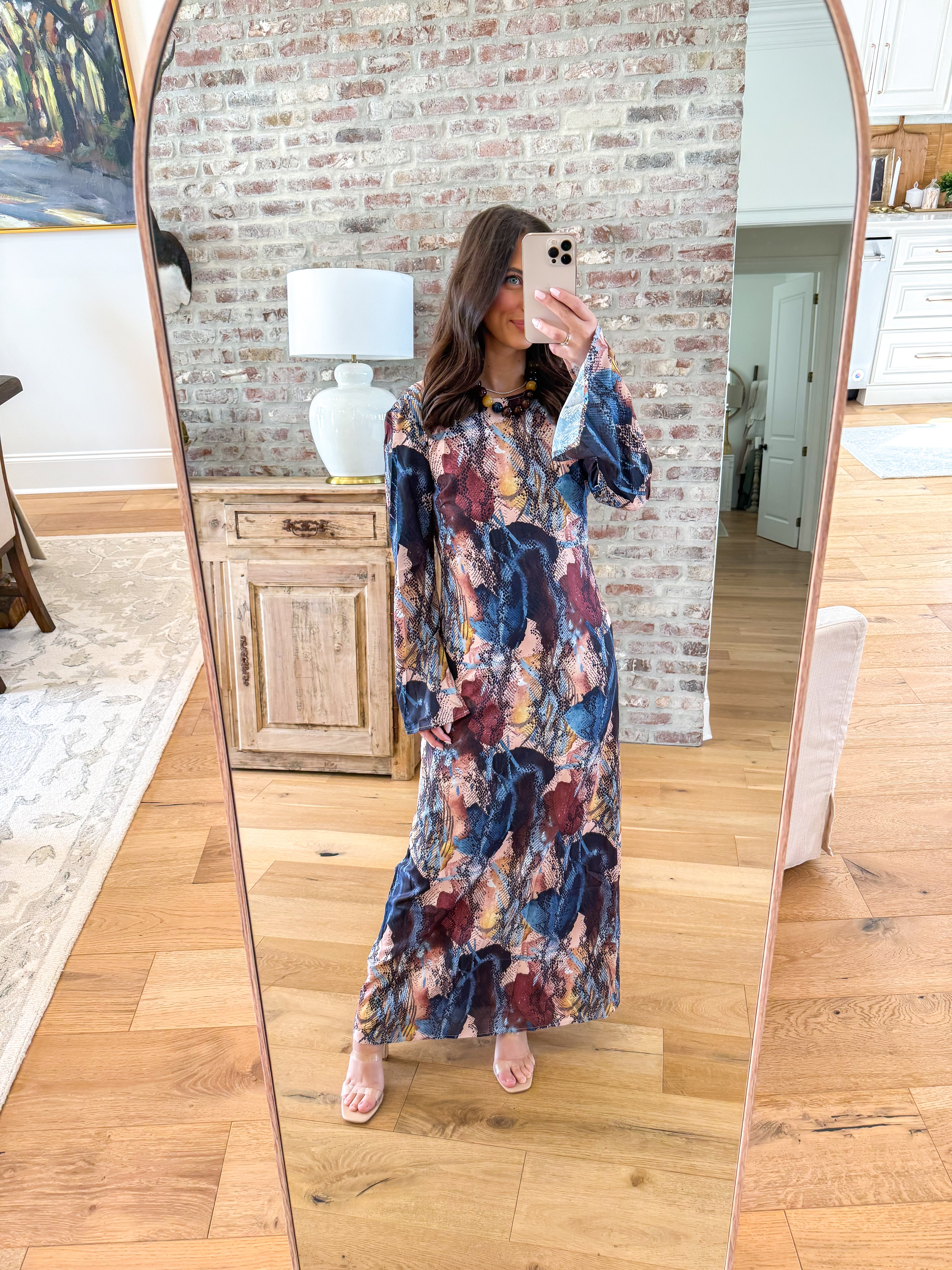 Wild Rose Snake Print Maxi