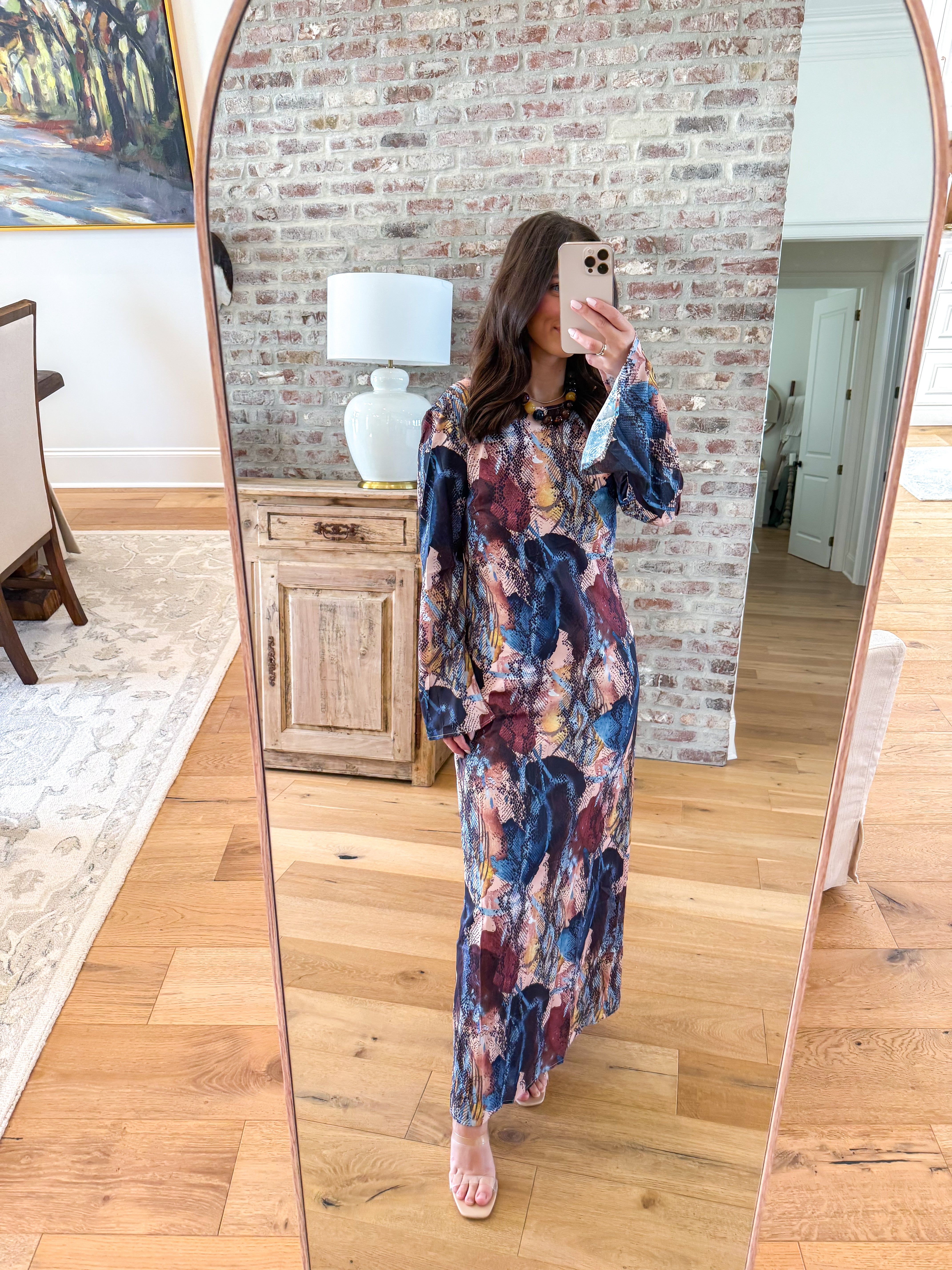 Wild Rose Snake Print Maxi