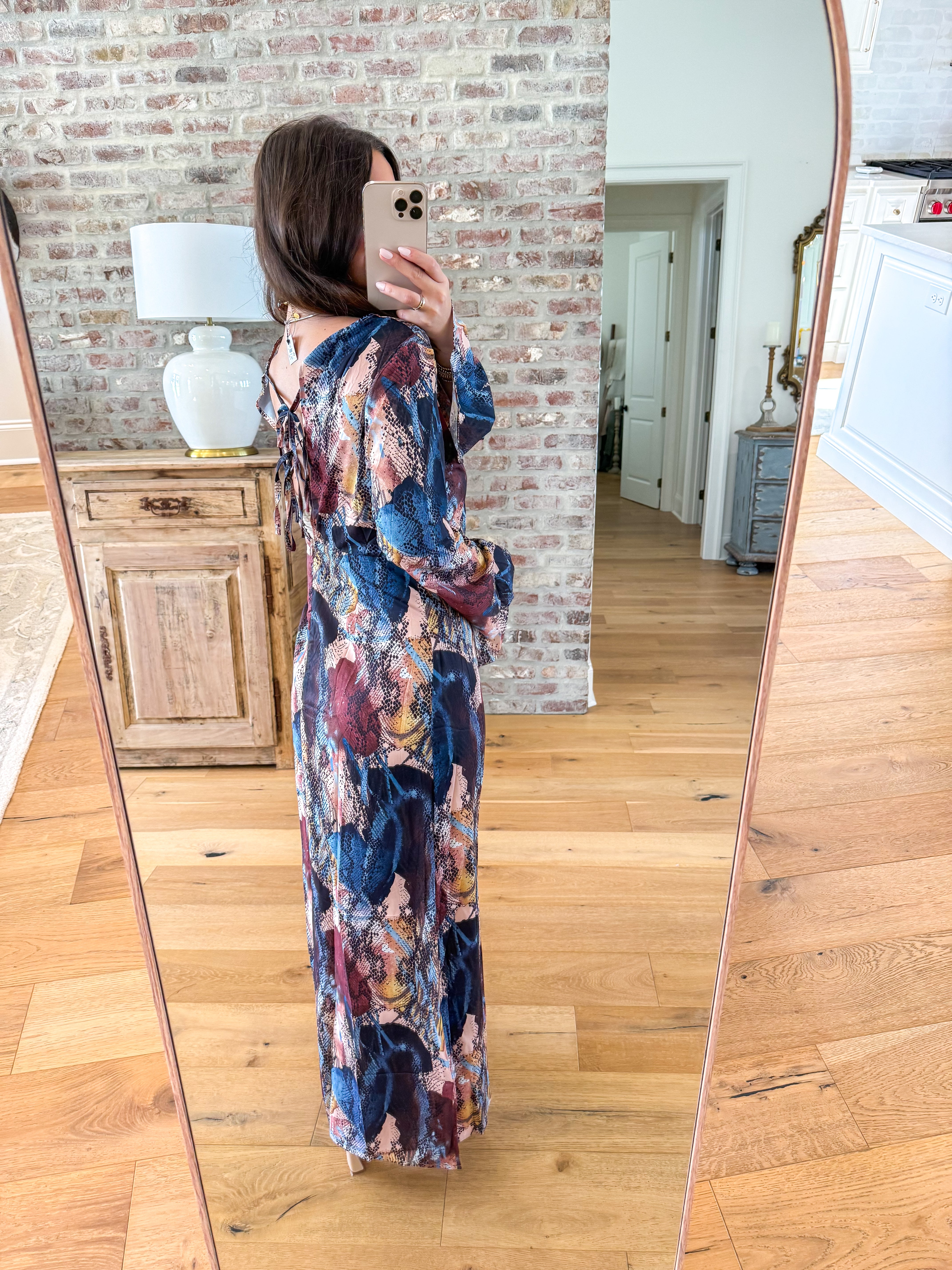 Wild Rose Snake Print Maxi
