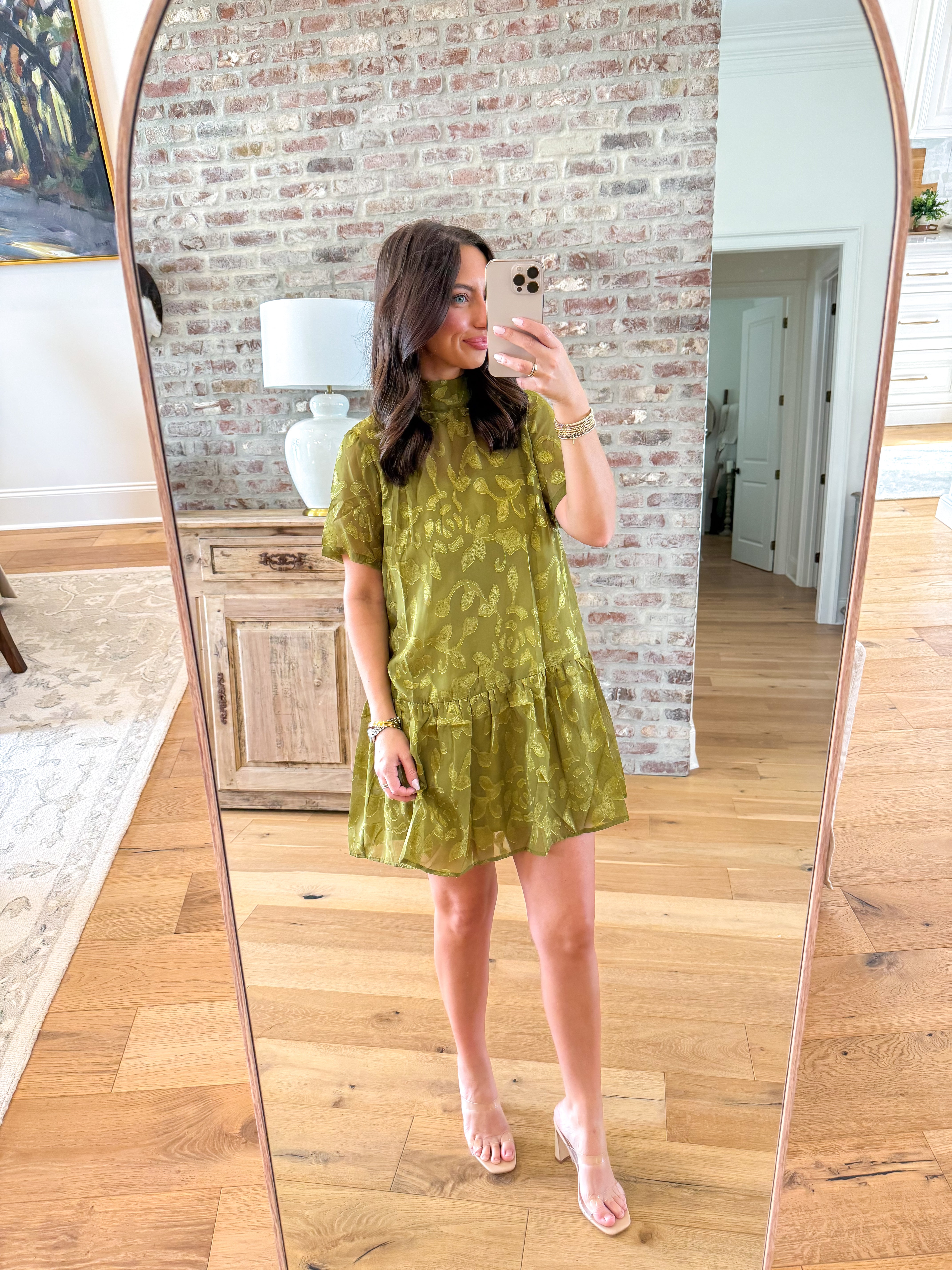 Juliette Olive Floral Mini Dress