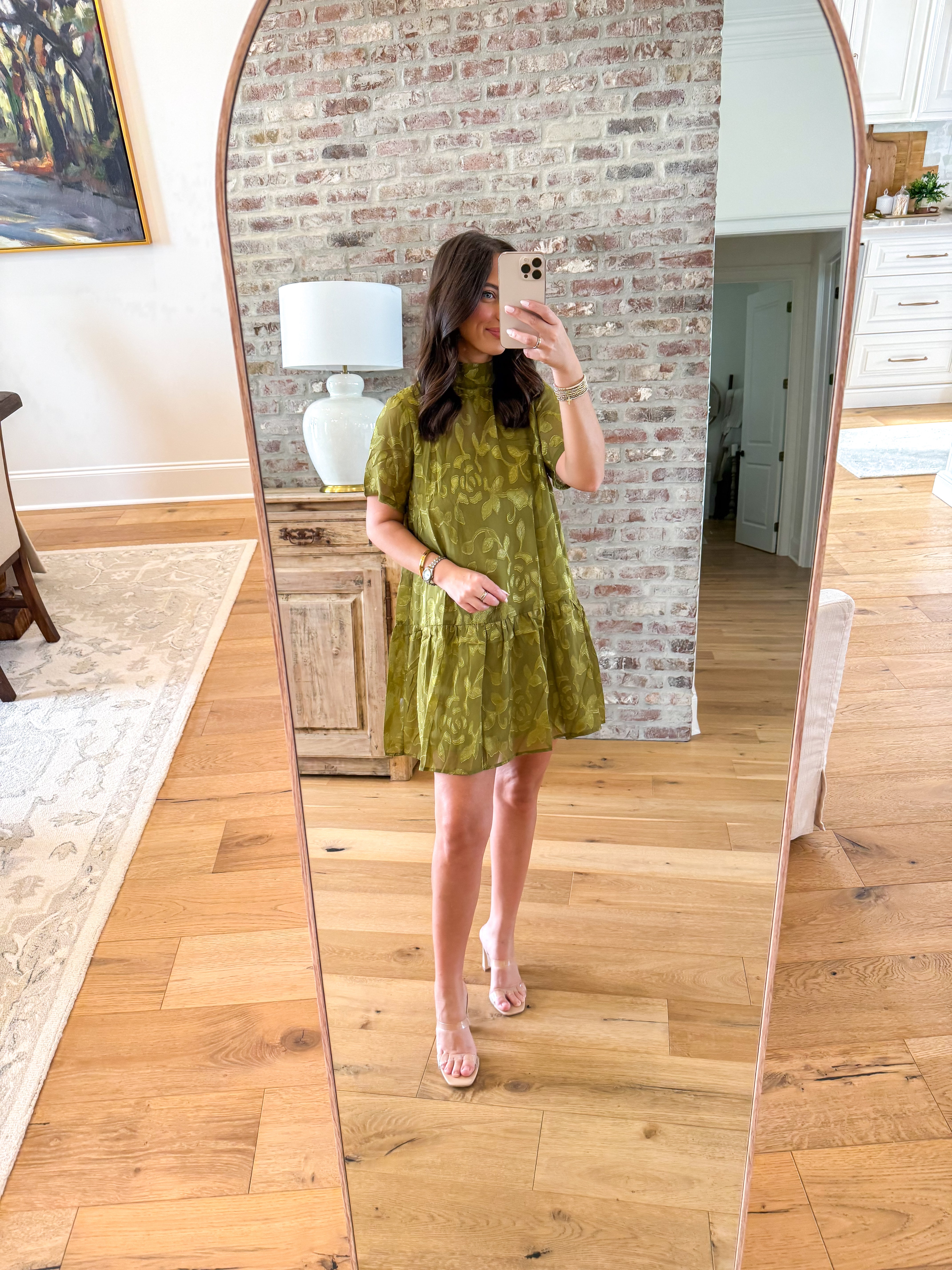 Juliette Olive Floral Mini Dress