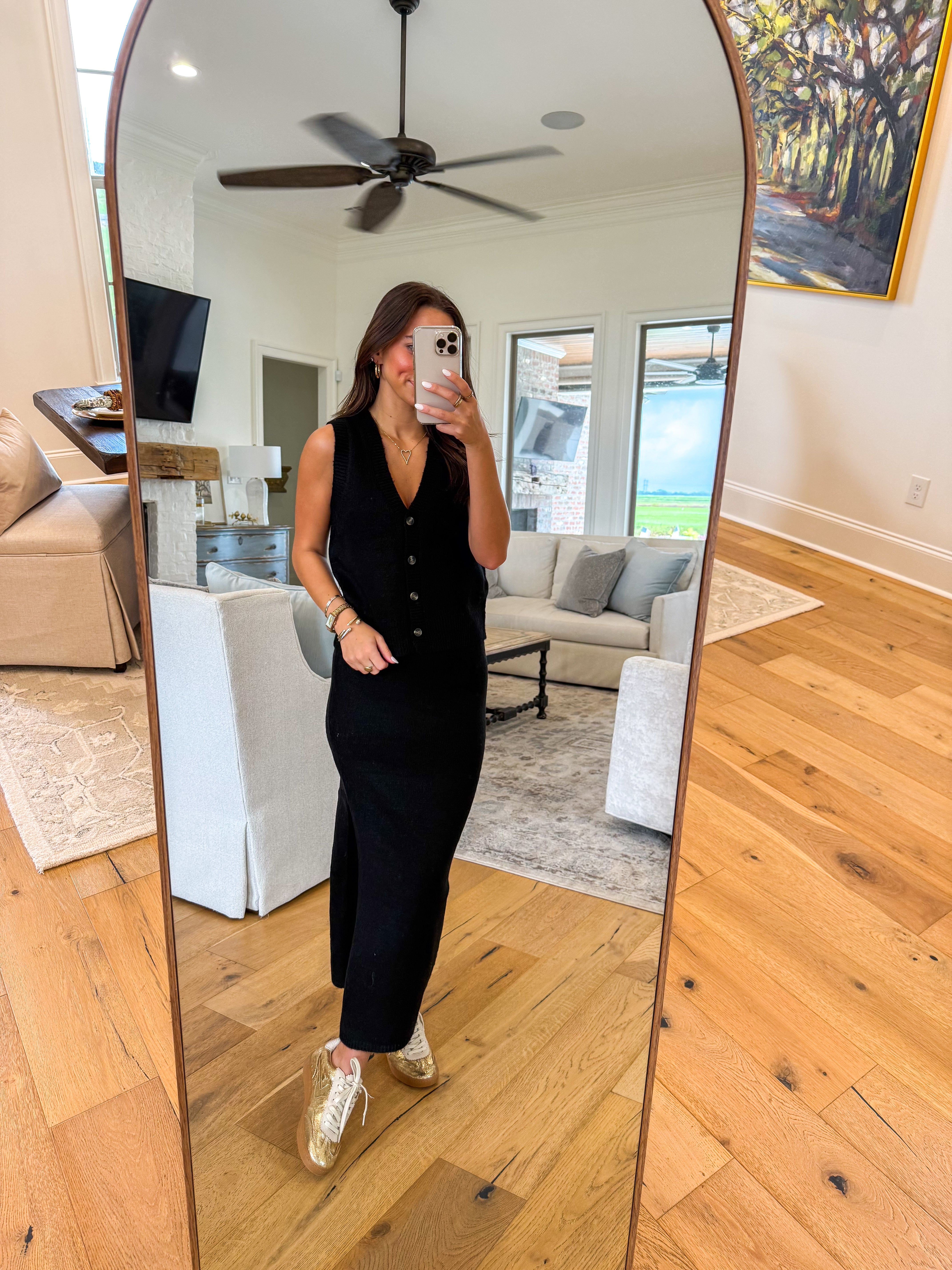 Elara Black Knit Set