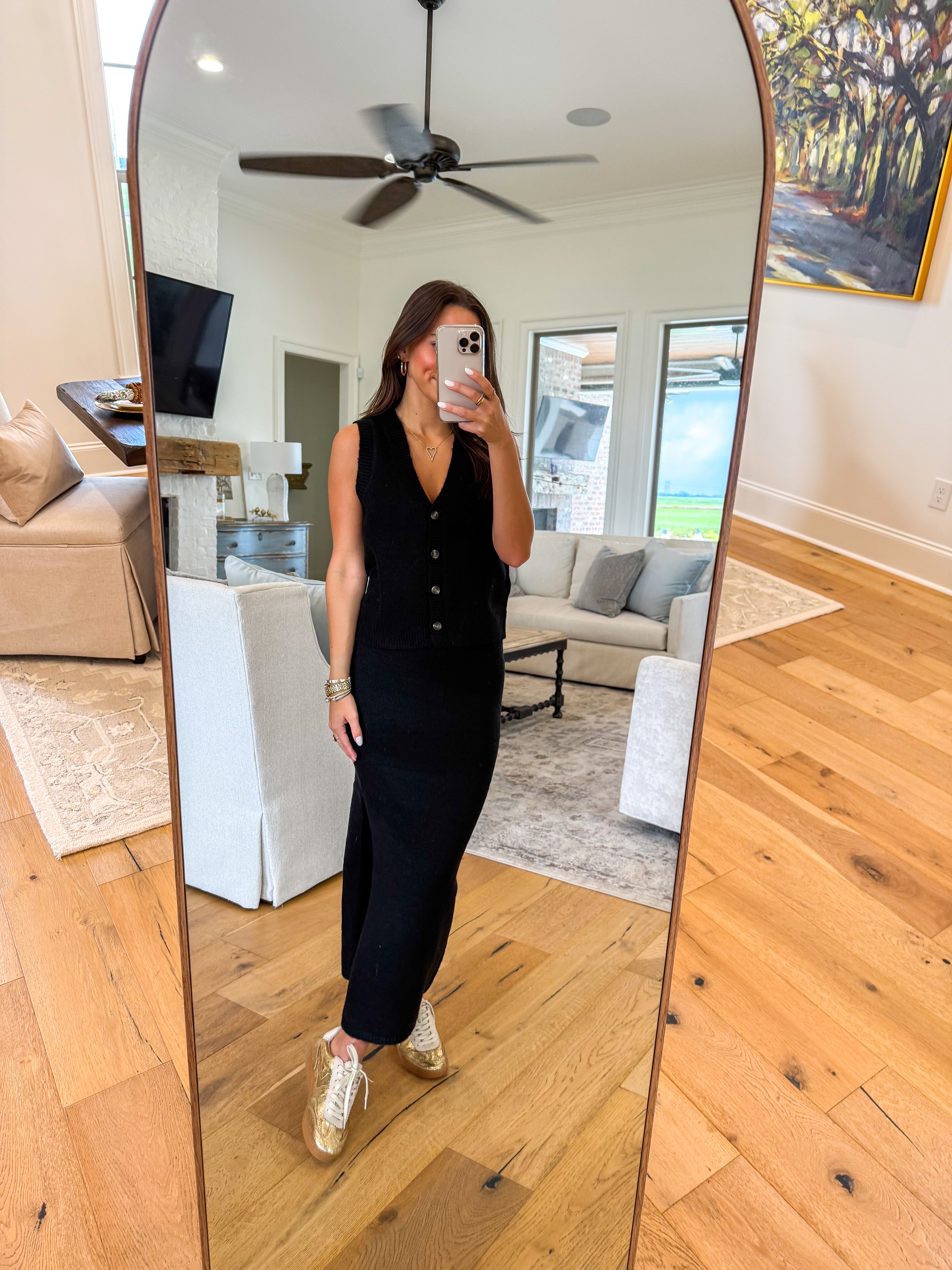 Elara Black Knit Set