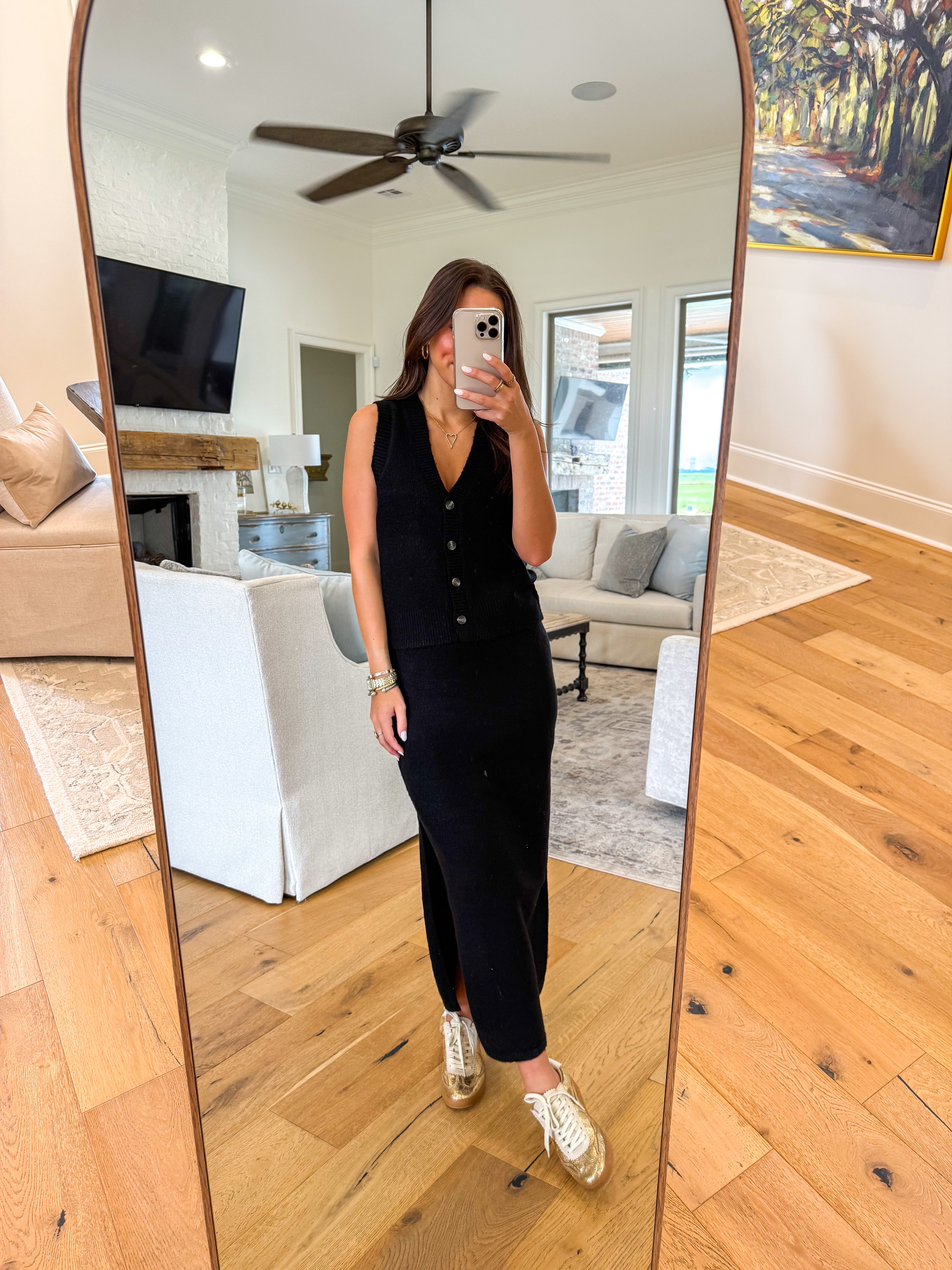 Elara Black Knit Set