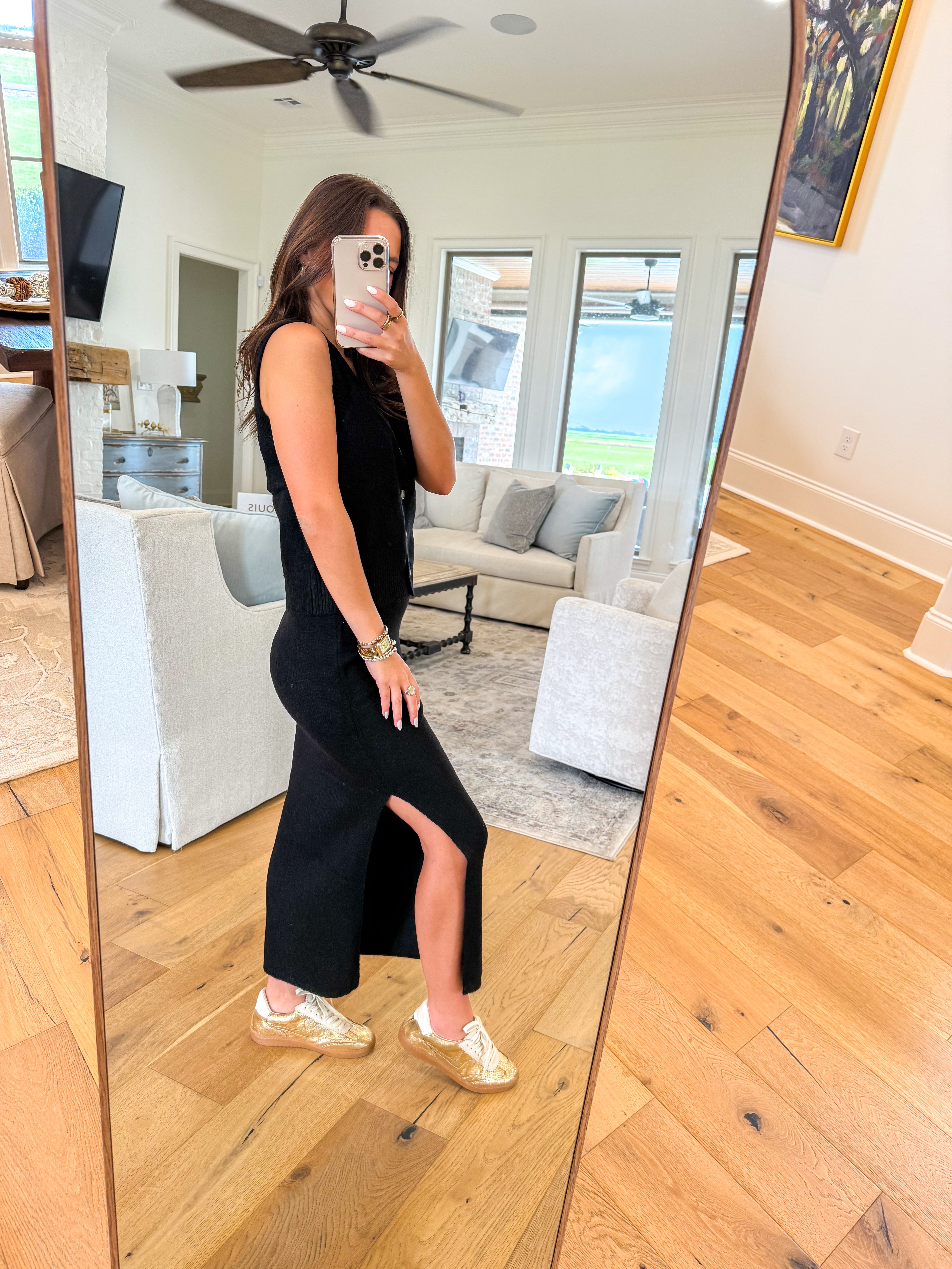 Elara Black Knit Set