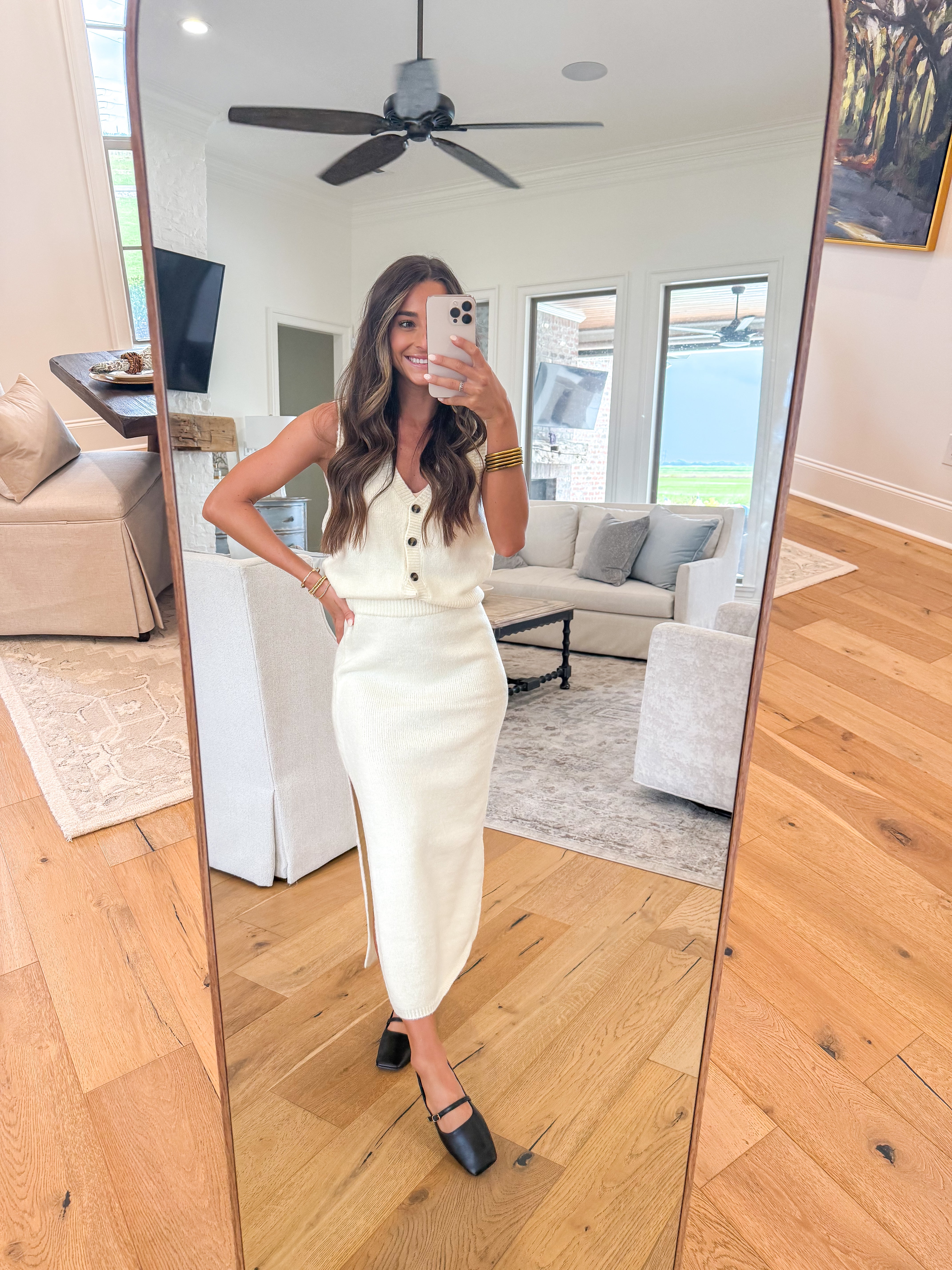 Elara Cream Knit Set