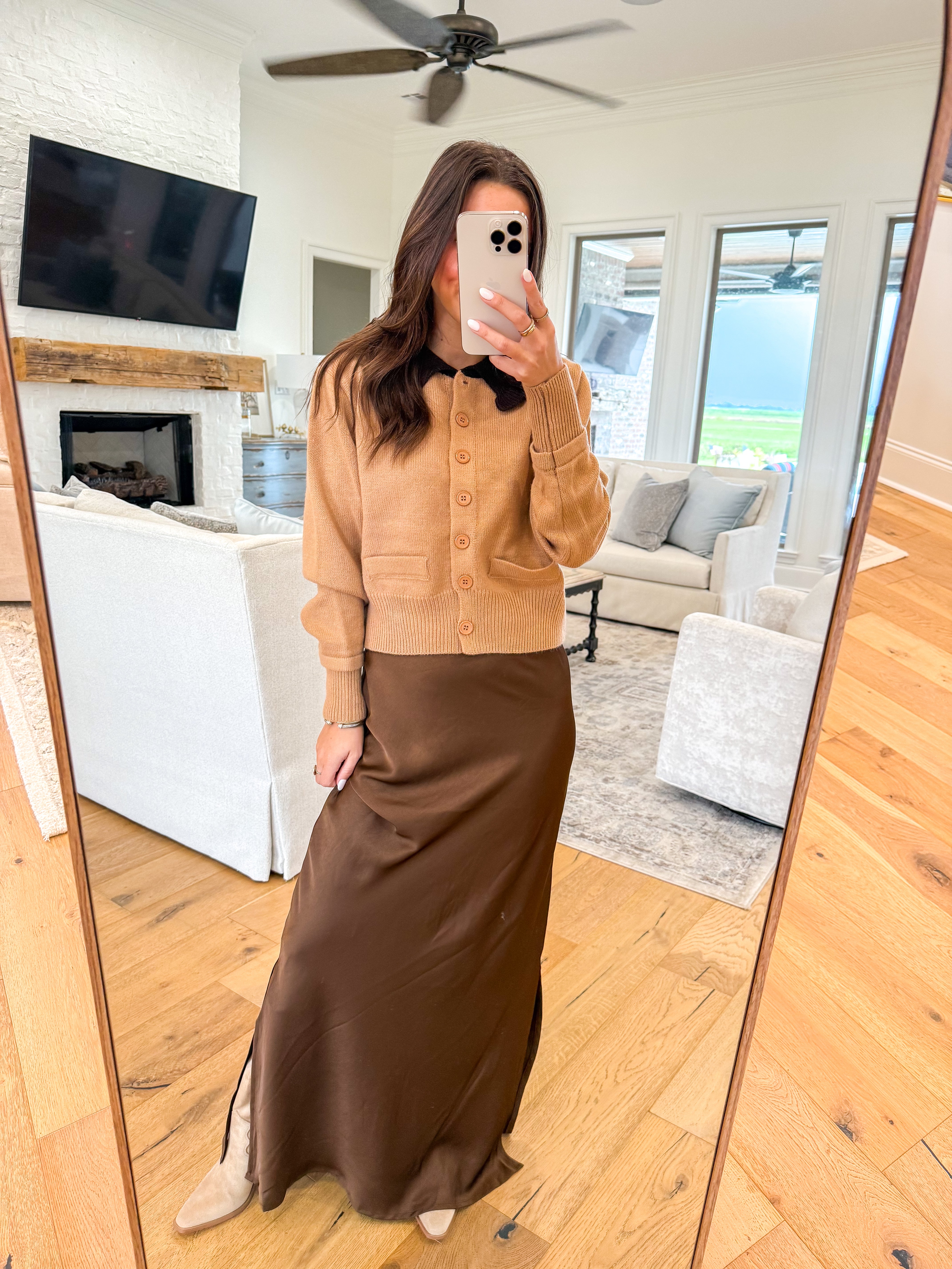 Chestnut Cream Cardigan