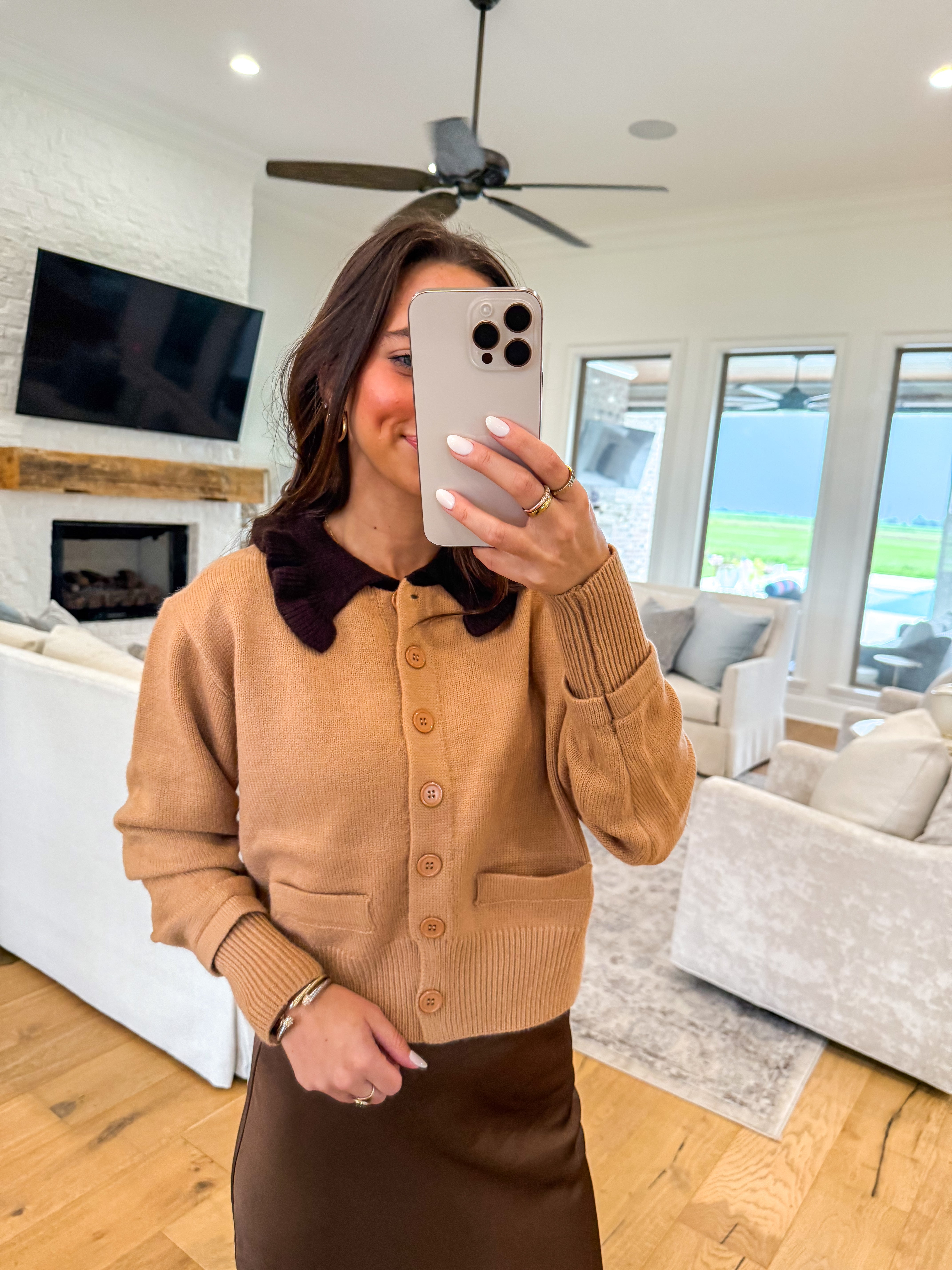 Chestnut Cream Cardigan