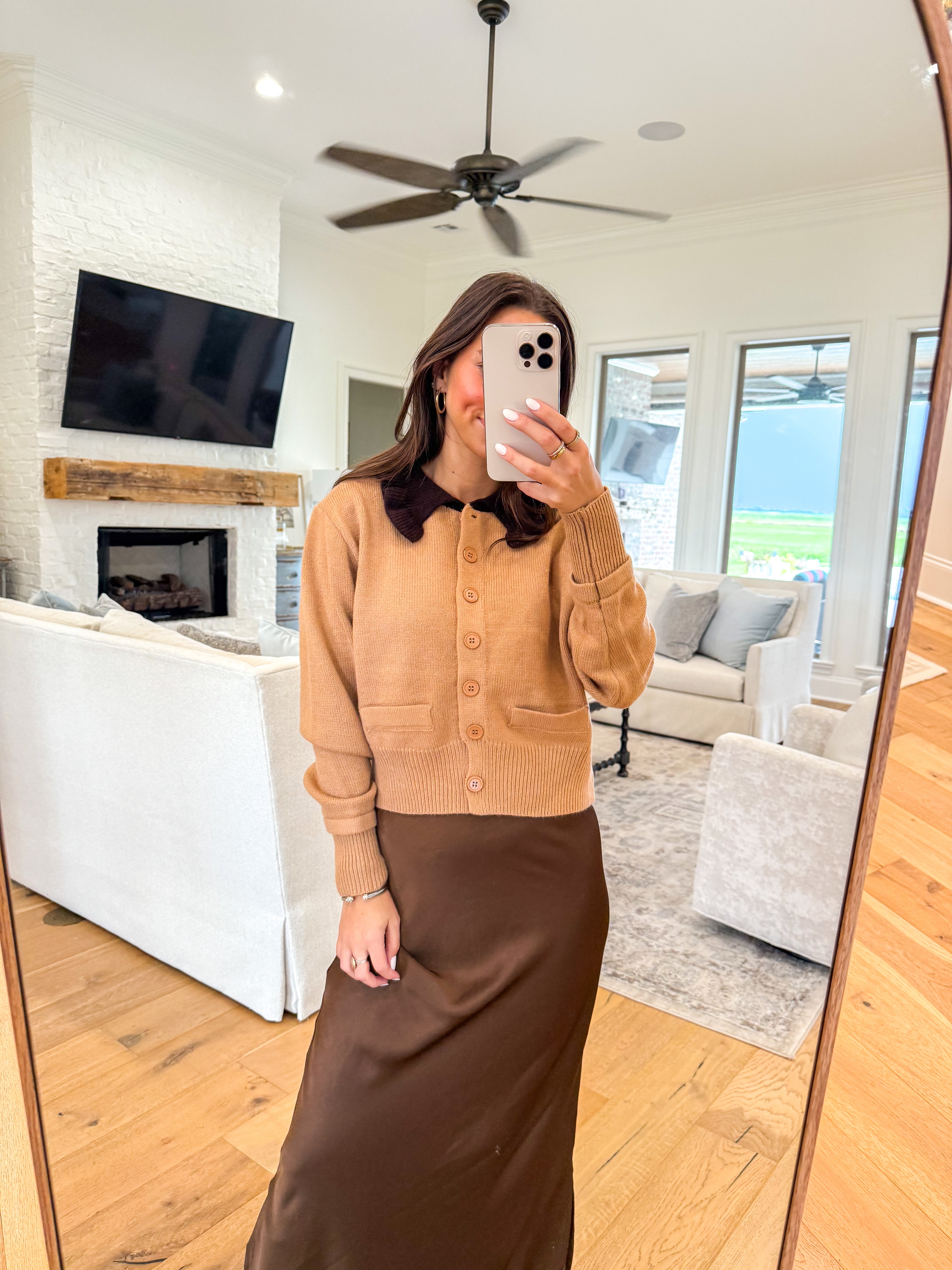 Chestnut Cream Cardigan