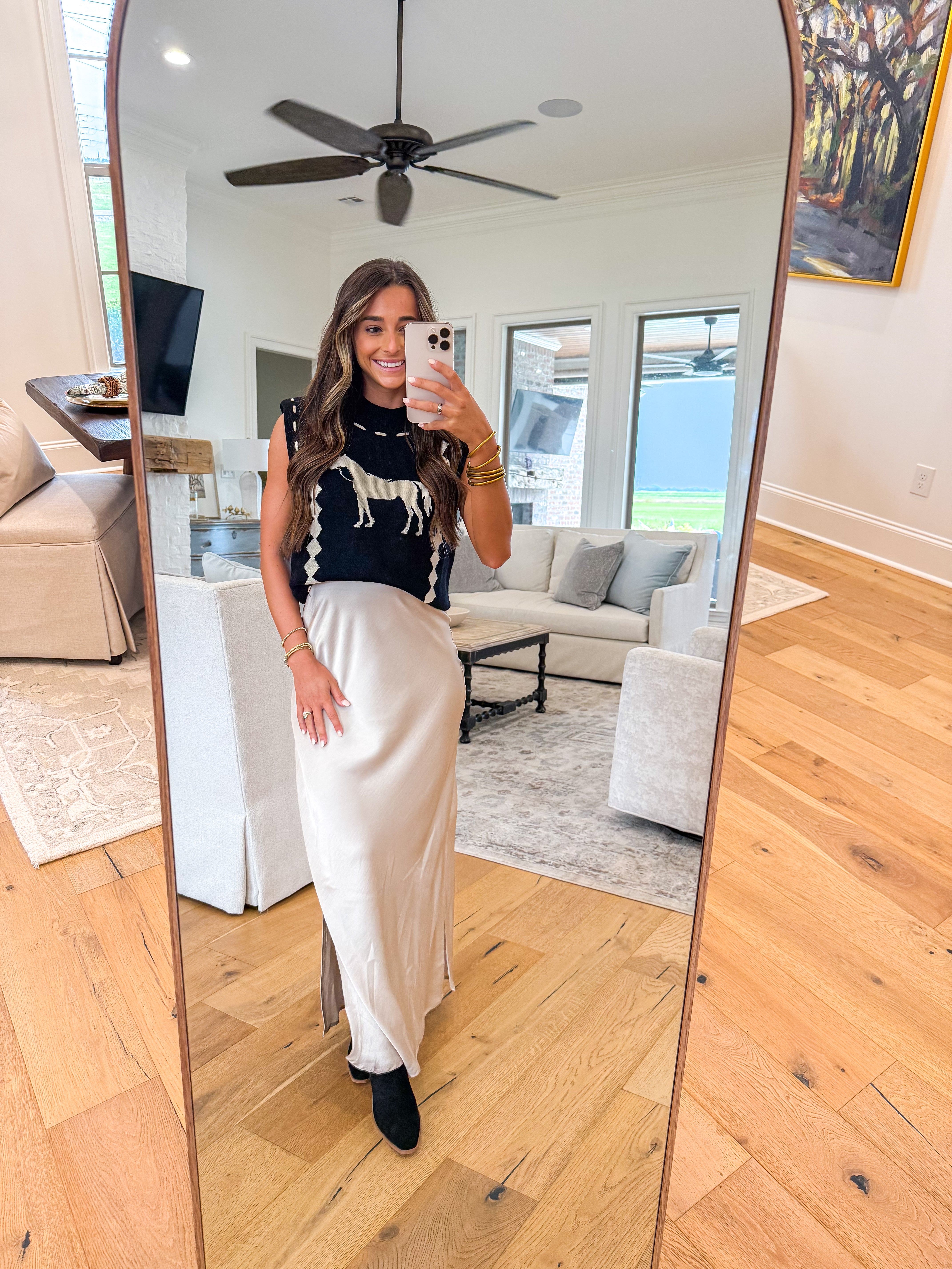 Sloane Silk Maxi Skirt Taupe