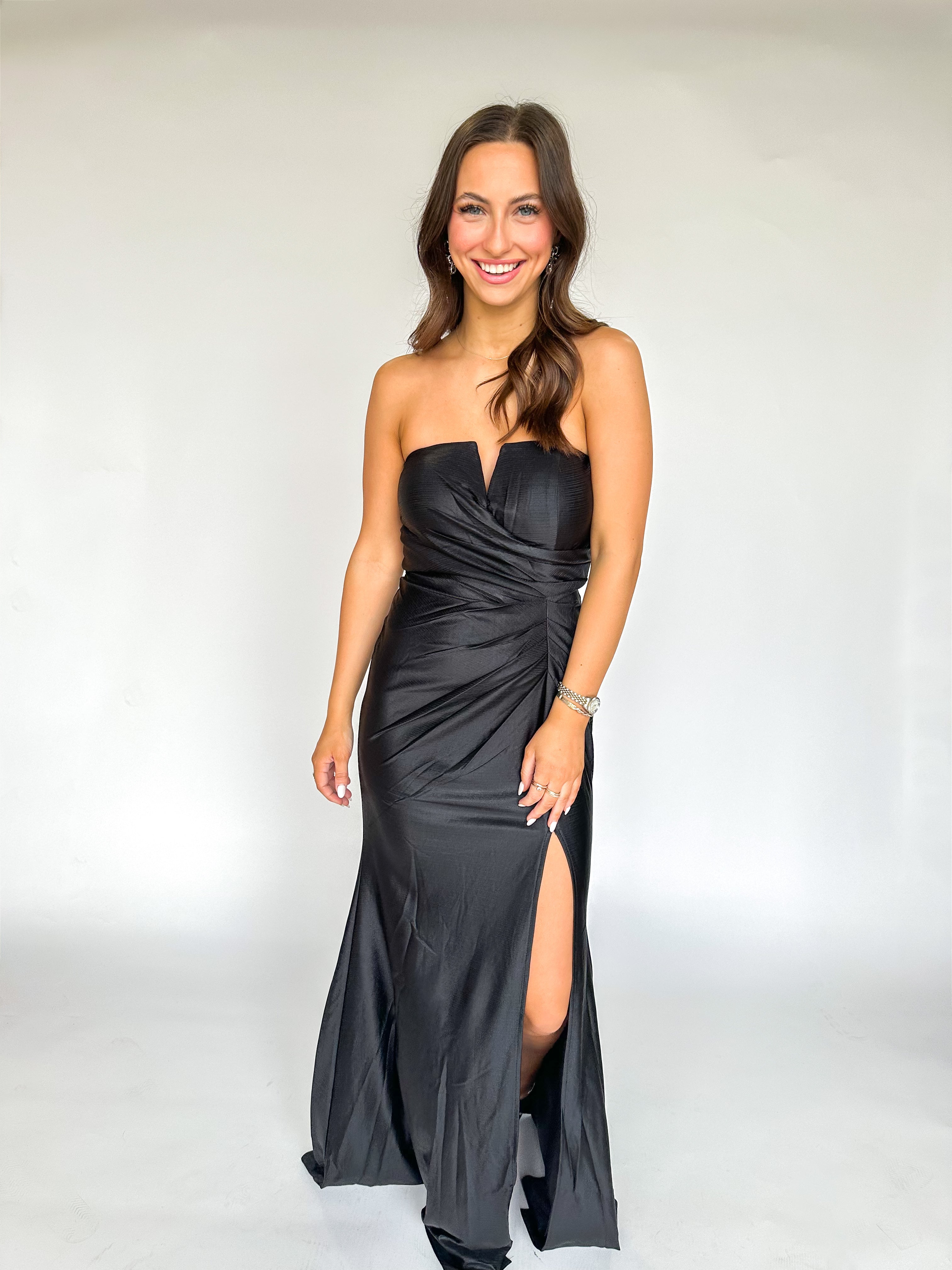 Elegant Edge Black Ball Gown