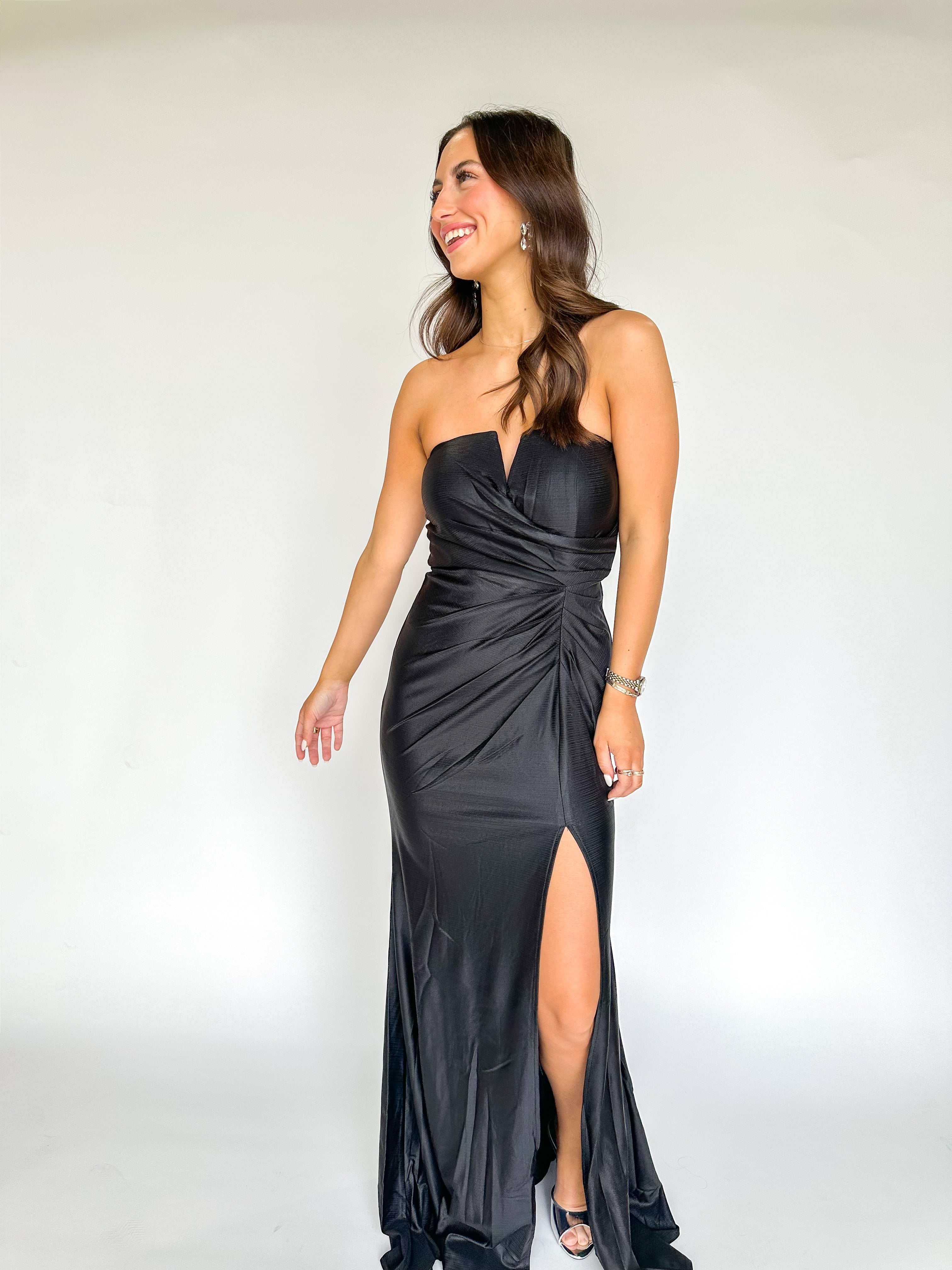 Elegant Edge Black Ball Gown