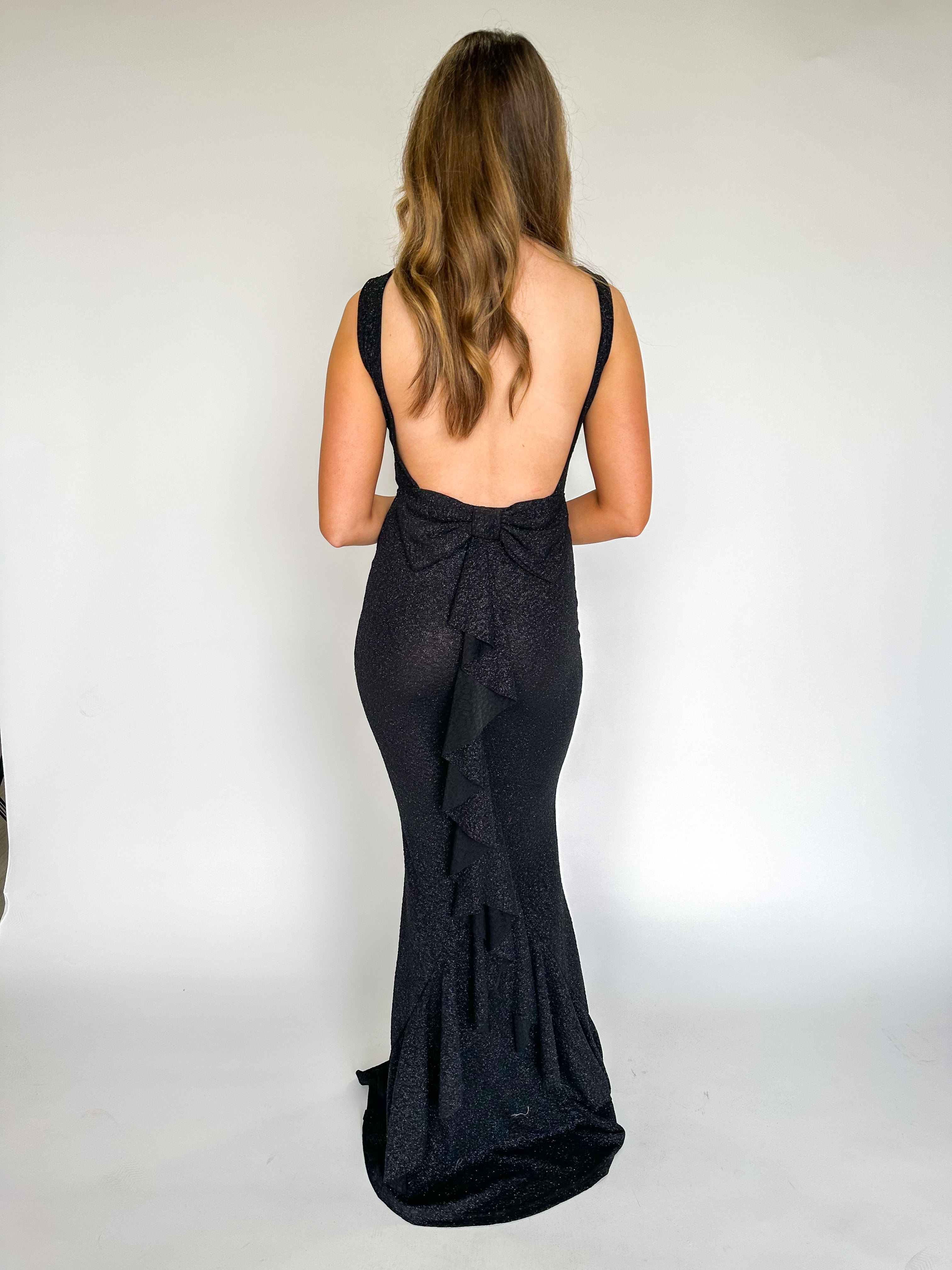 Glamorous Statement Black Ball Gown