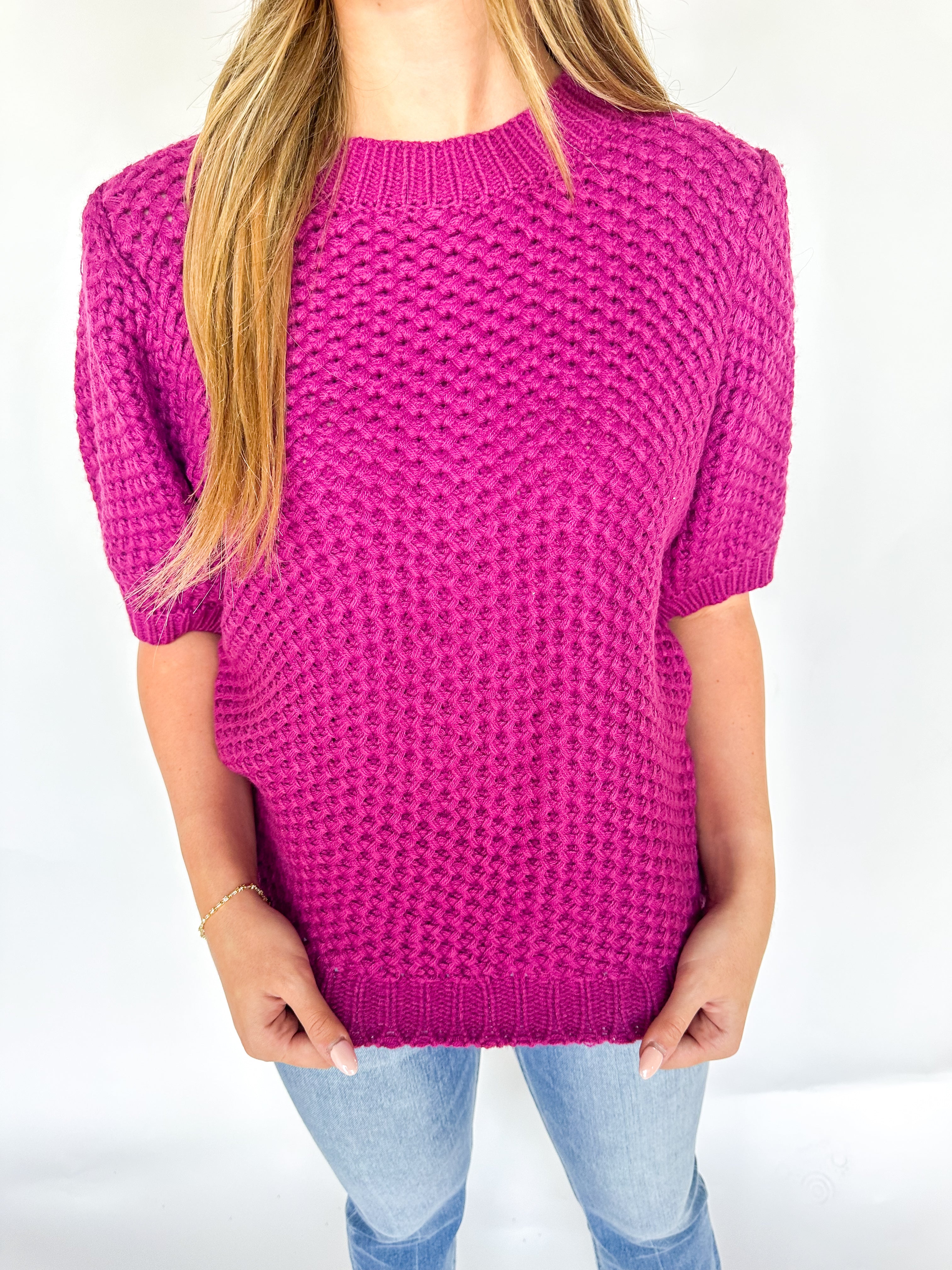 Chunky Knit Sweater Purple