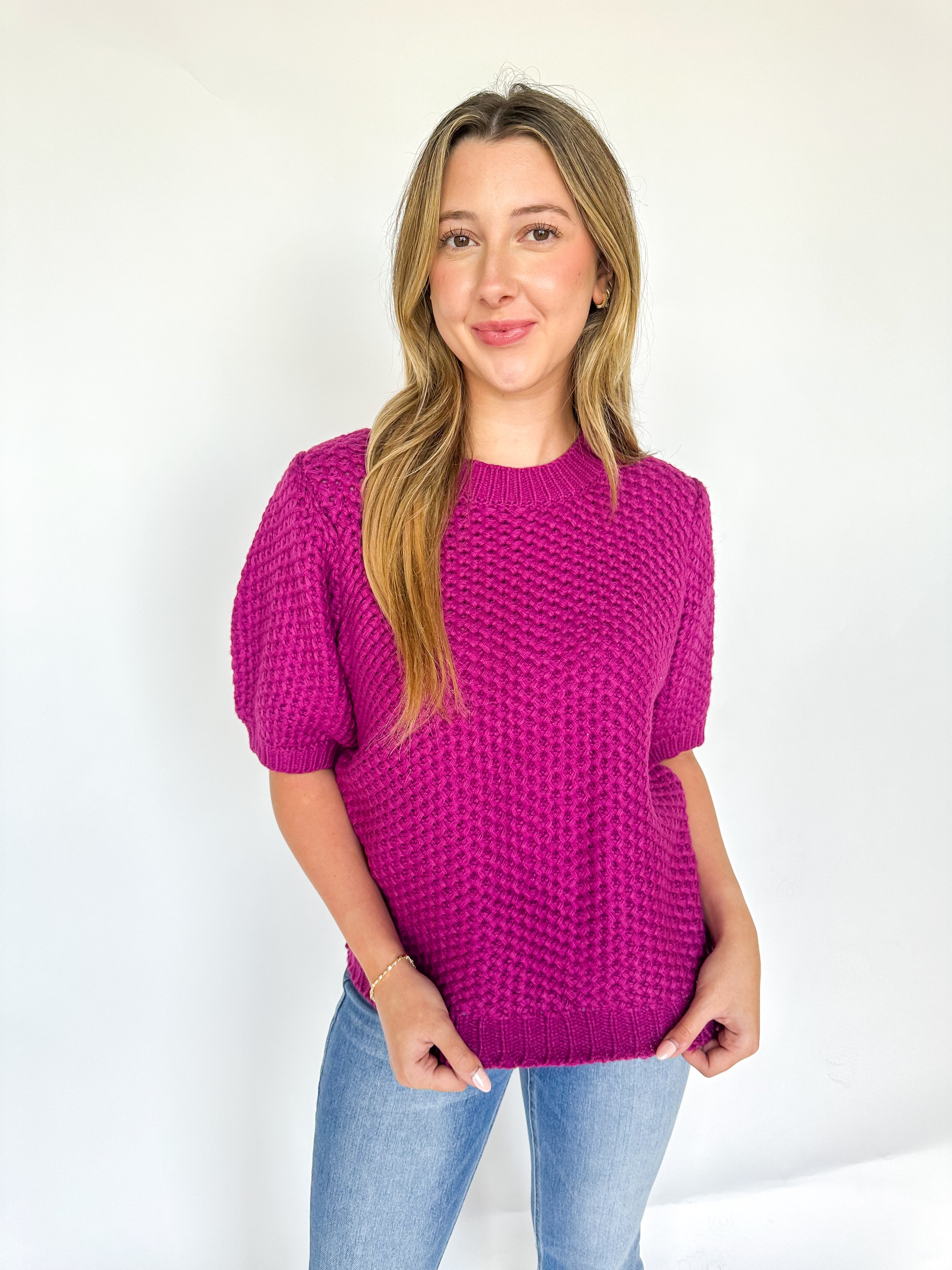 Chunky Knit Sweater Purple