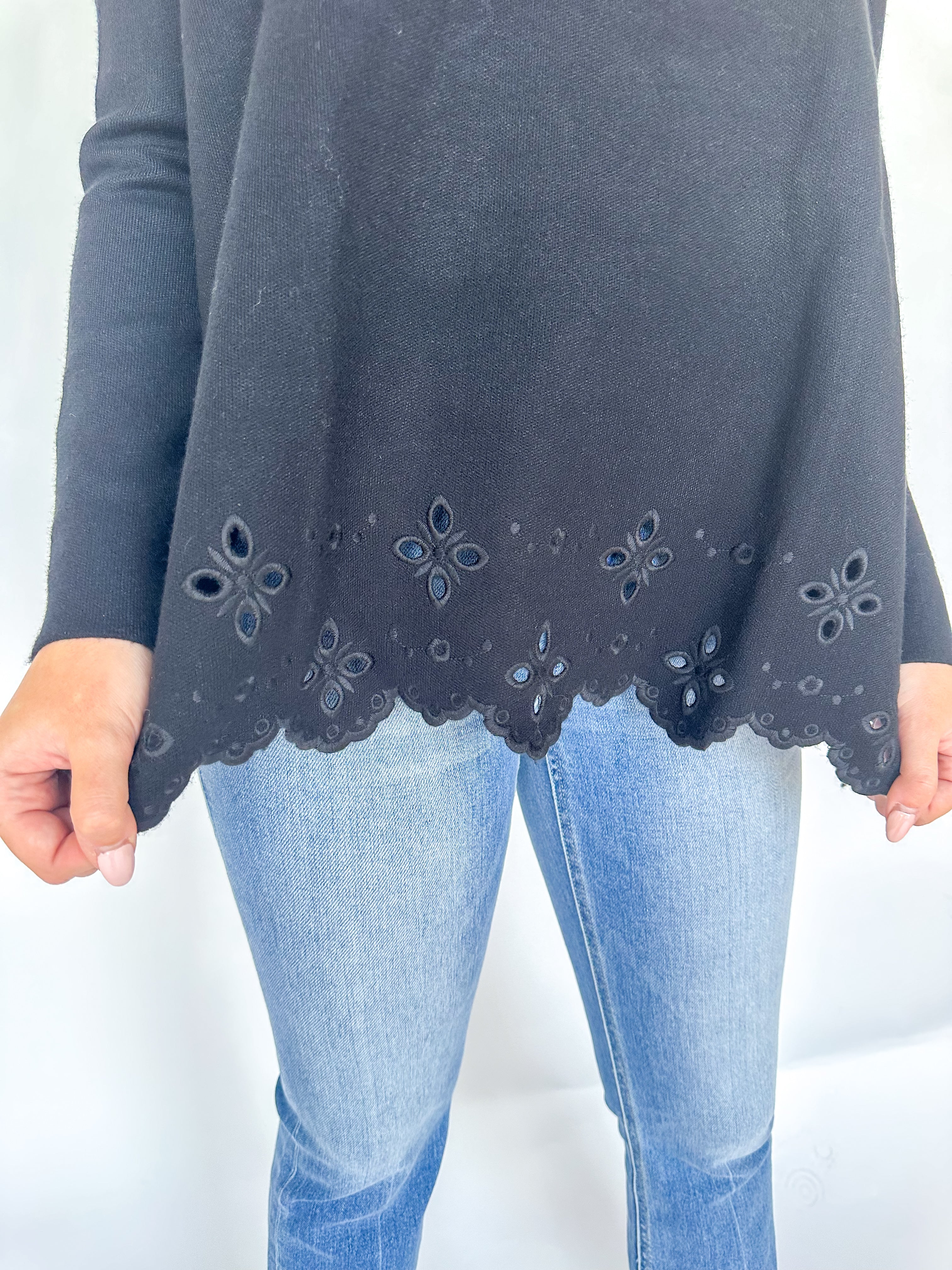 Sweetest Thing Lace Sweater Black