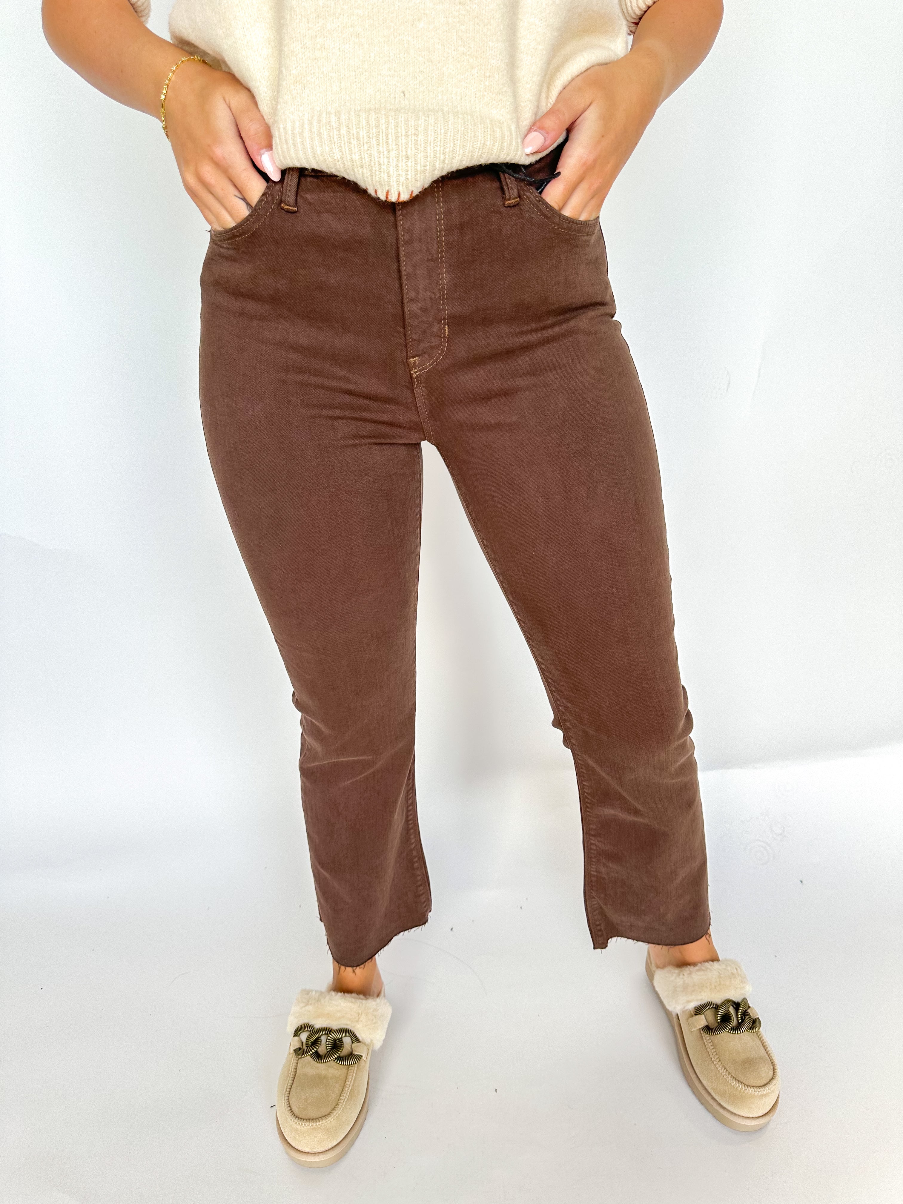 Vintage Brown HR Tonal Crop Flare