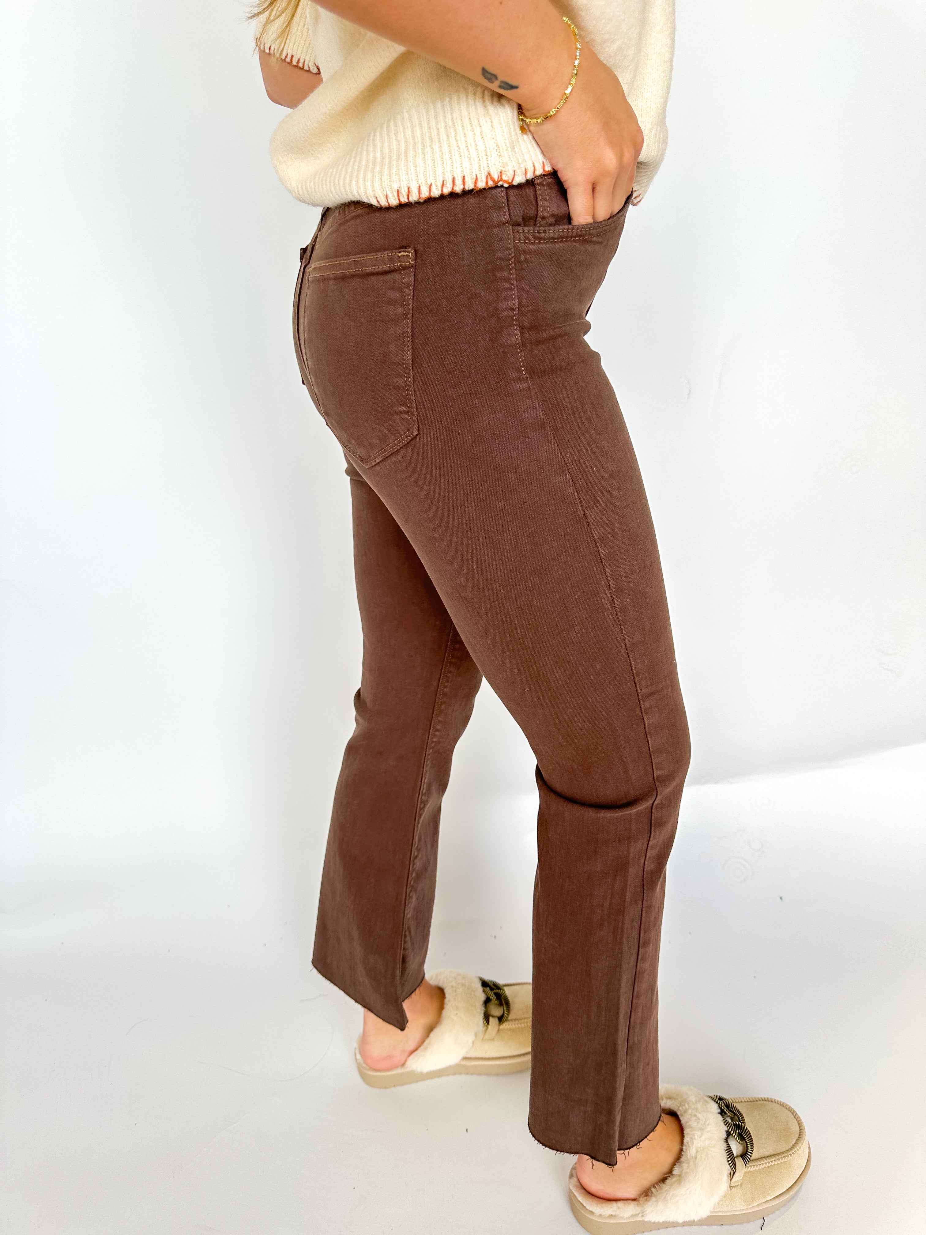 Vintage Brown HR Tonal Crop Flare