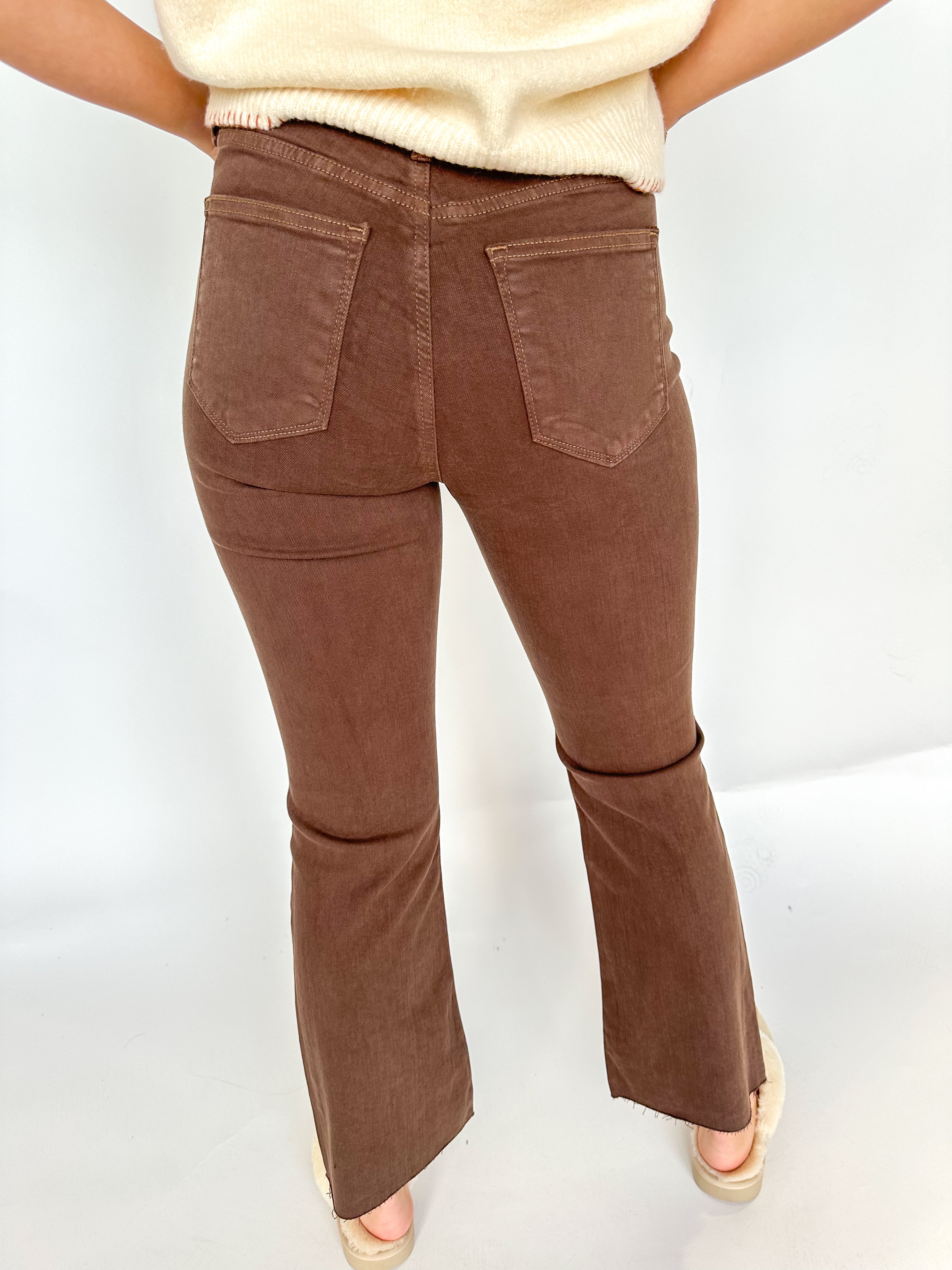 Vintage Brown HR Tonal Crop Flare