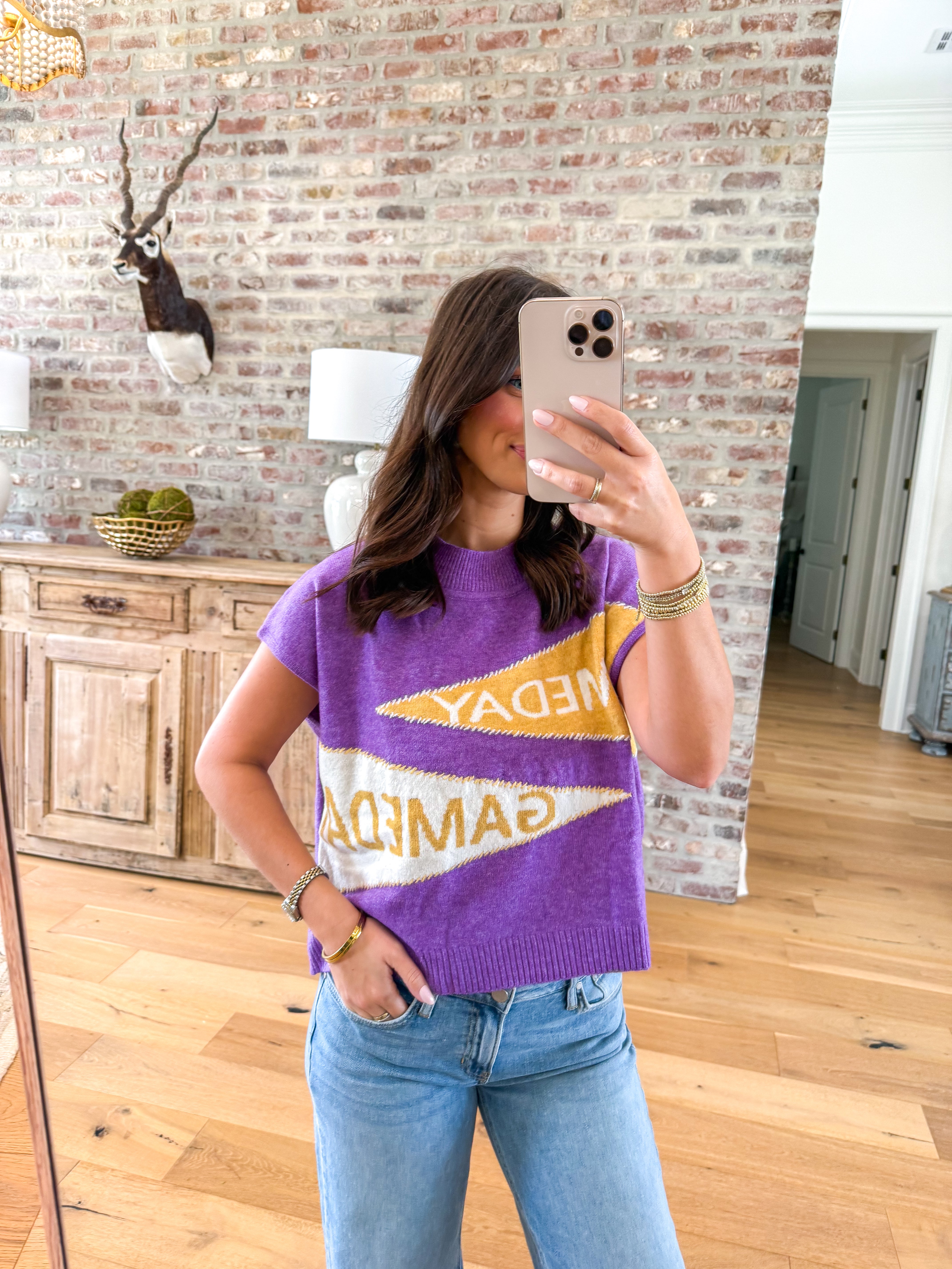 Pennant Perfect Game Day Sweater Vest