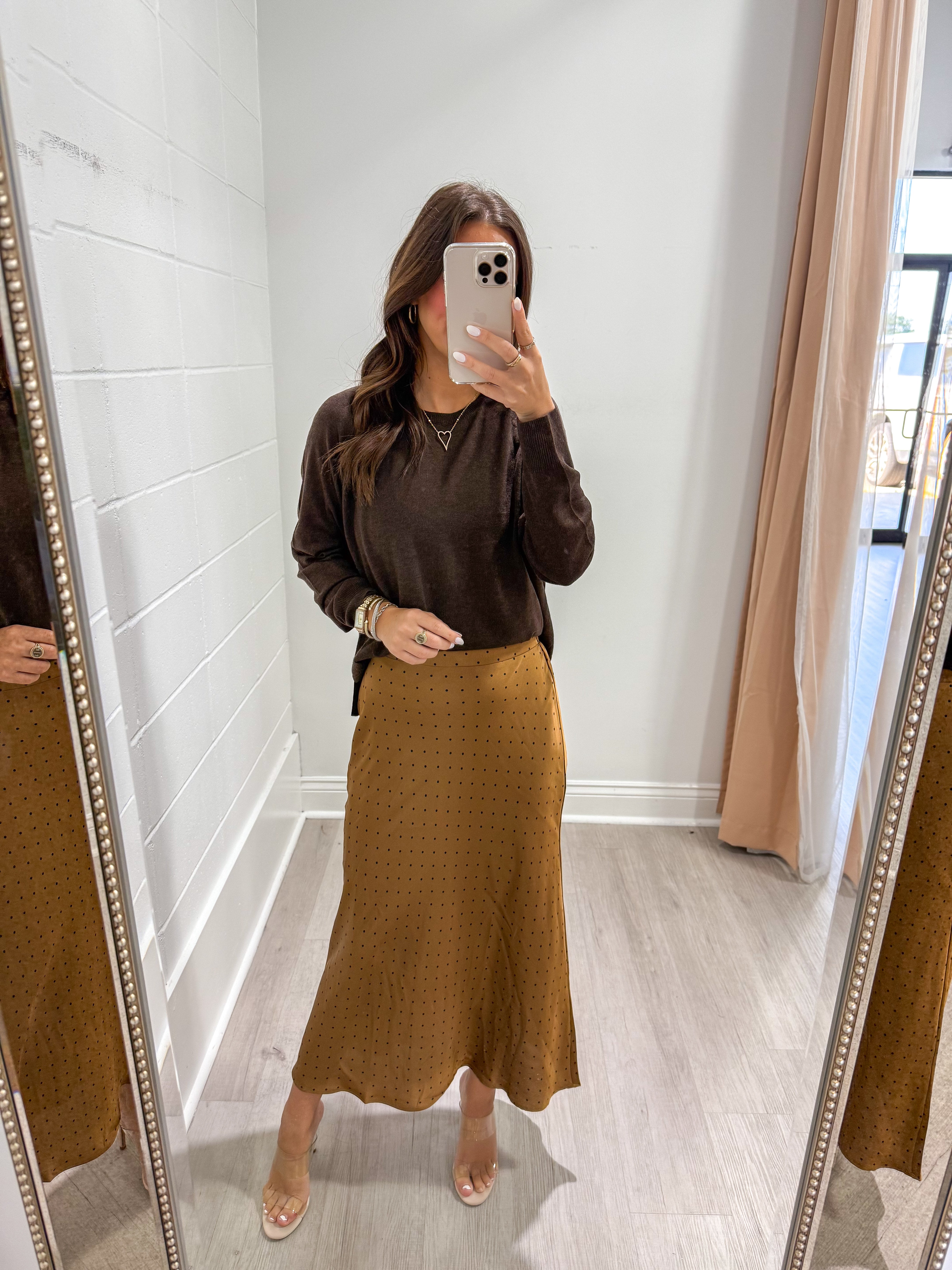 Coco Dot Midi Skirt