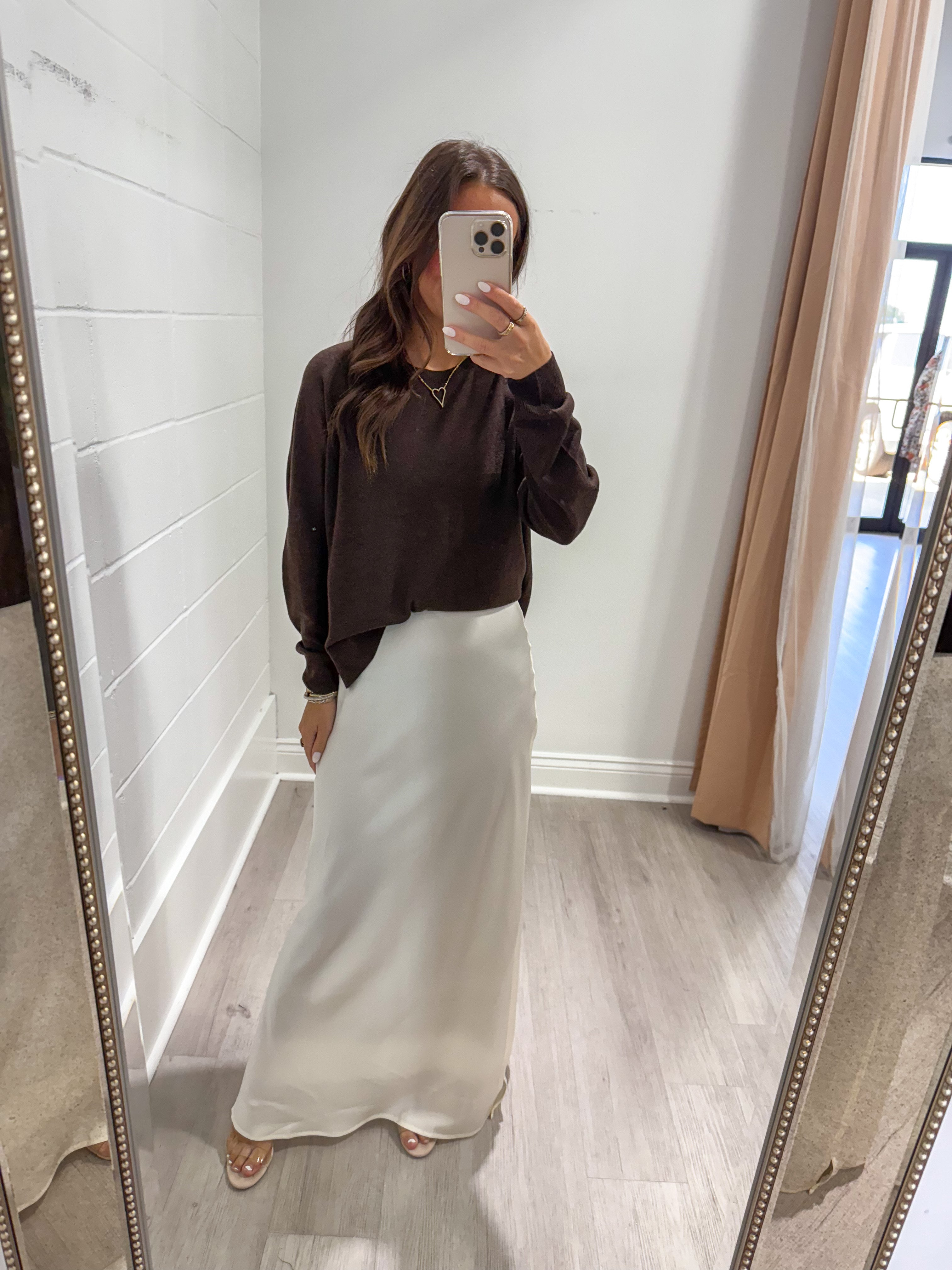 Sloane Silk Maxi Skirt Ivory