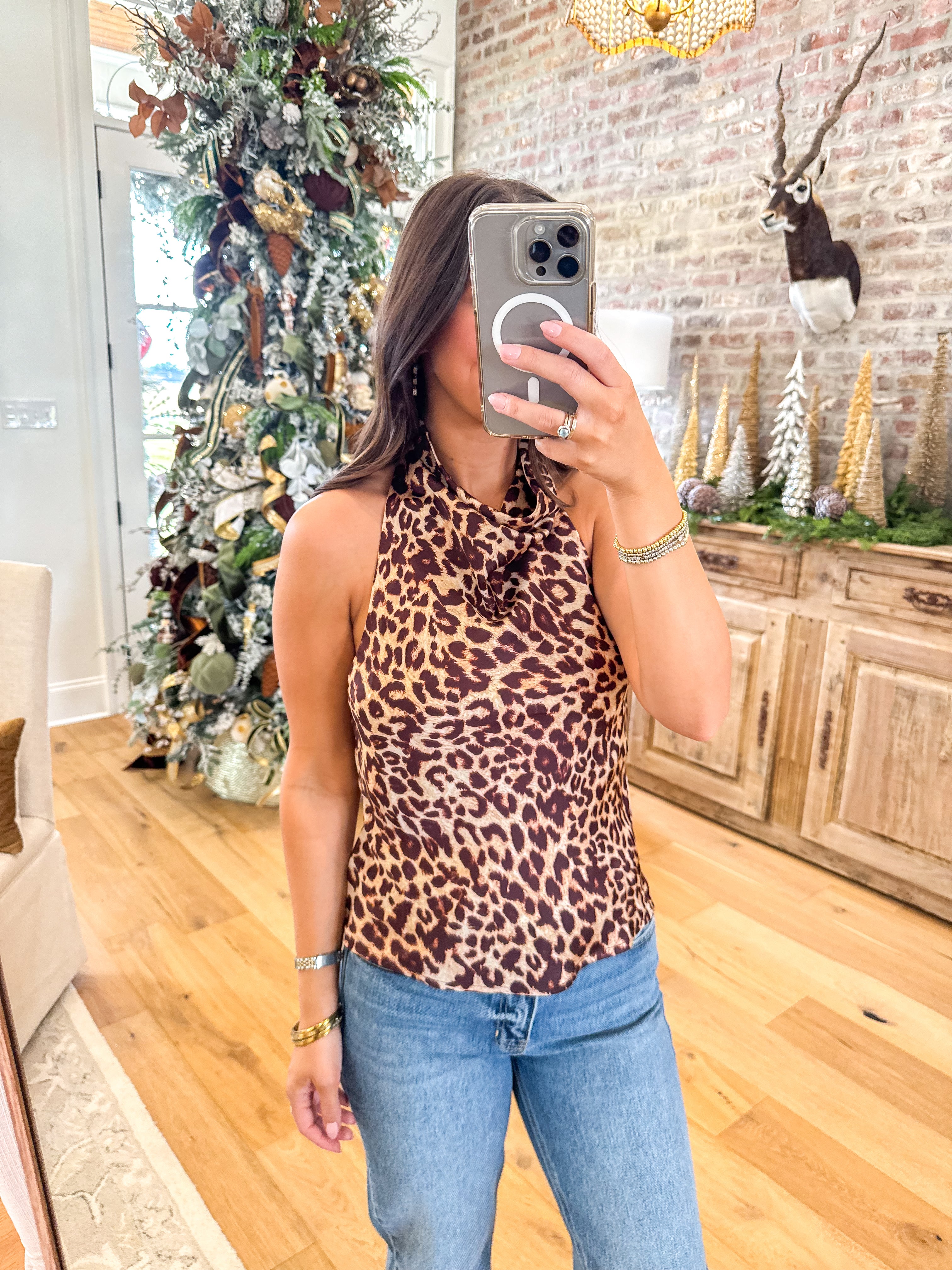 Sienna Leopard Halter Top