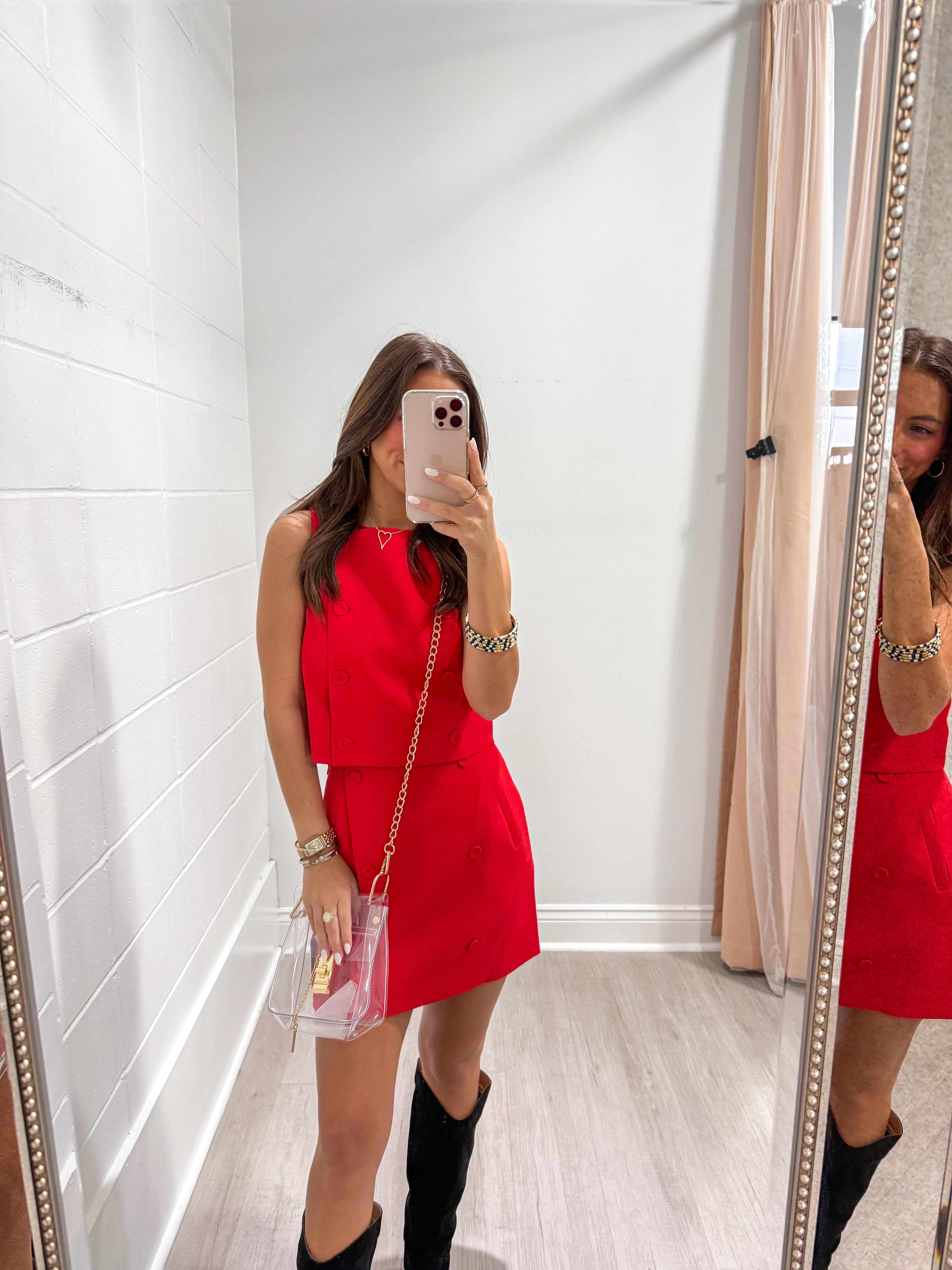 Azara Twill Double Breasted Top